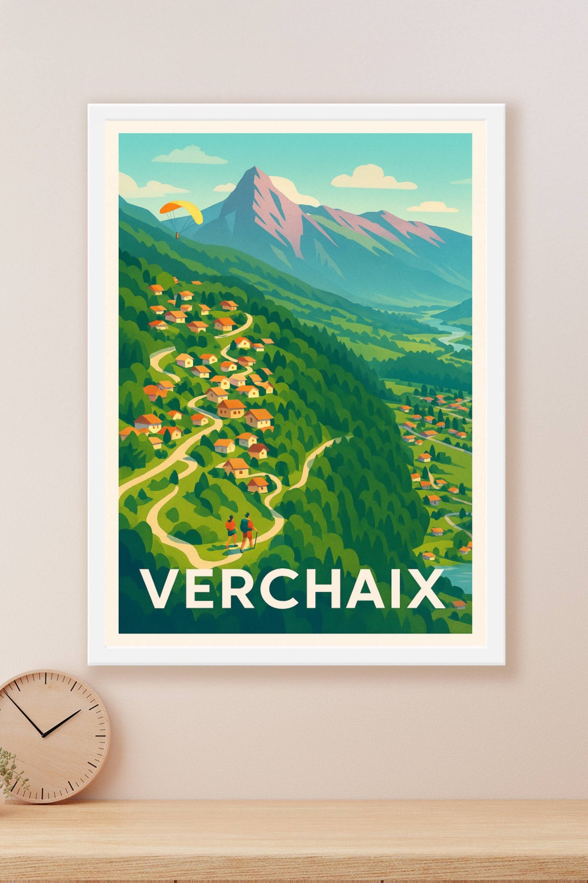 Affiche Verchaix — Évasion et Randonnée en Montagne · poster d'art de Verchaix
