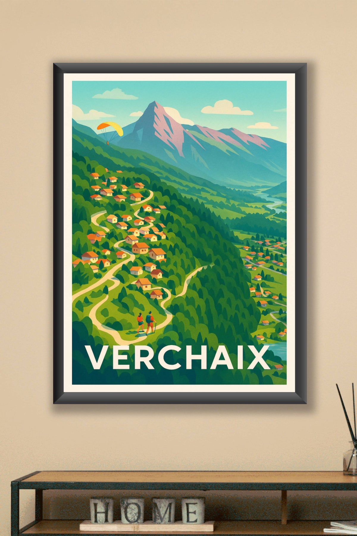Affiche Verchaix — Évasion et Randonnée en Montagne · poster d'art de Verchaix