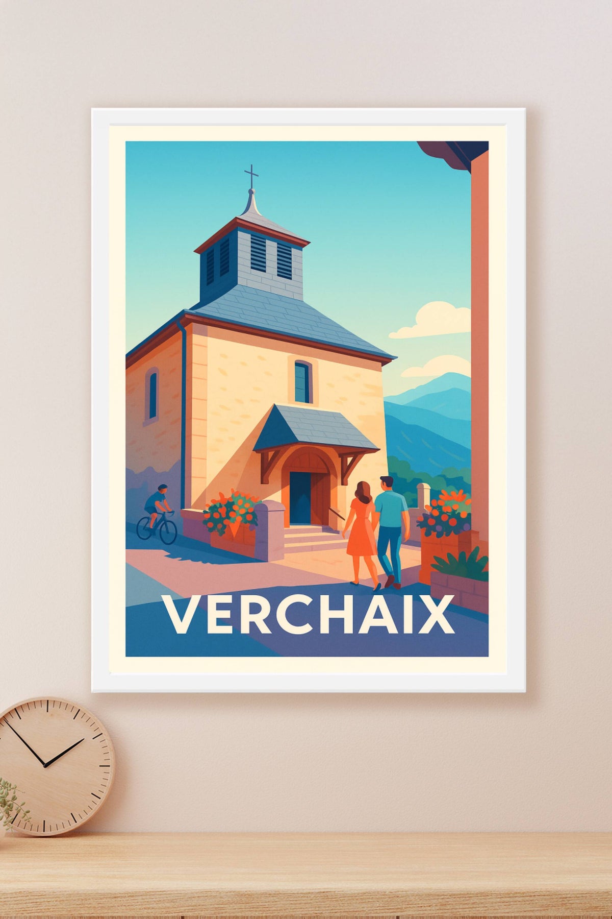 Affiche Verchaix — Charme et sérénité dans les Alpes · poster d'art de Verchaix