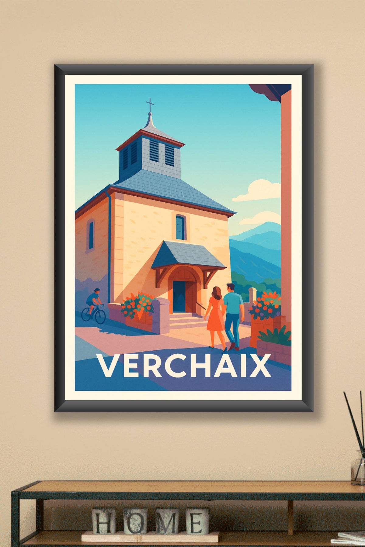 Affiche Verchaix — Charme et sérénité dans les Alpes · poster d'art de Verchaix