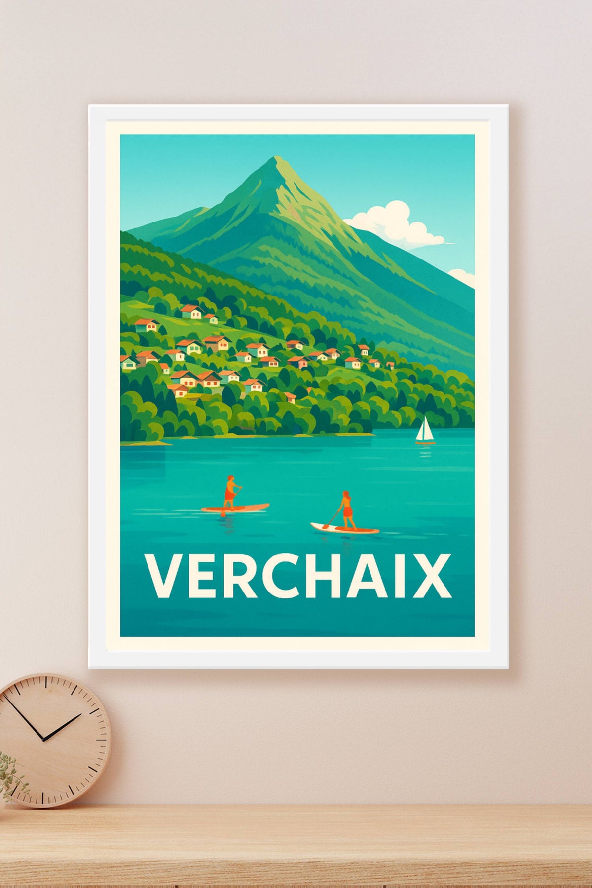 Affiche Verchaix — Sérénité au bord du lac · poster d'art de Verchaix