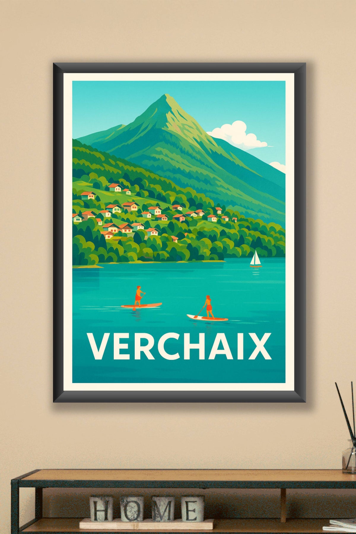 Affiche Verchaix — Sérénité au bord du lac · poster d'art de Verchaix