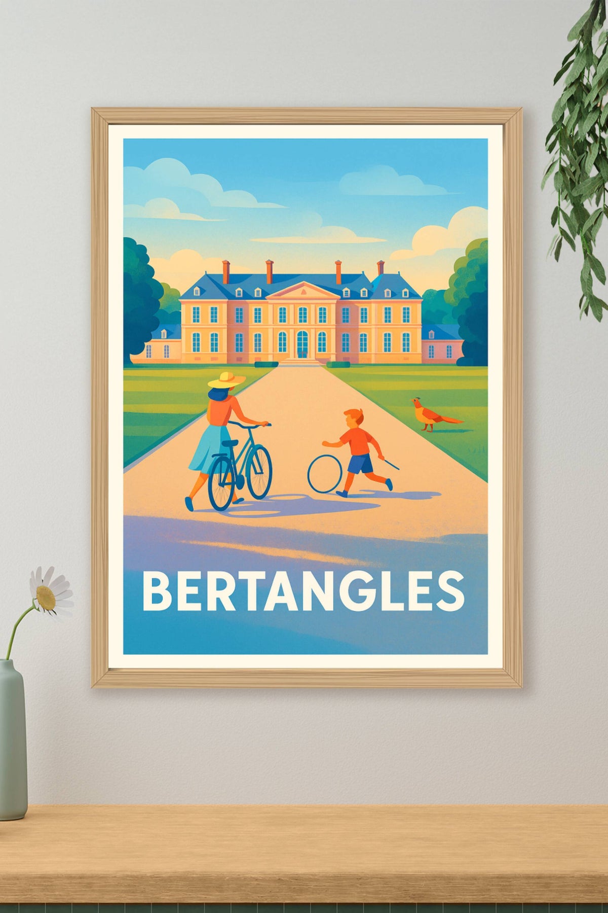 Affiche Bertangles — Escapade bucolique au château · poster d'art de Bertangles