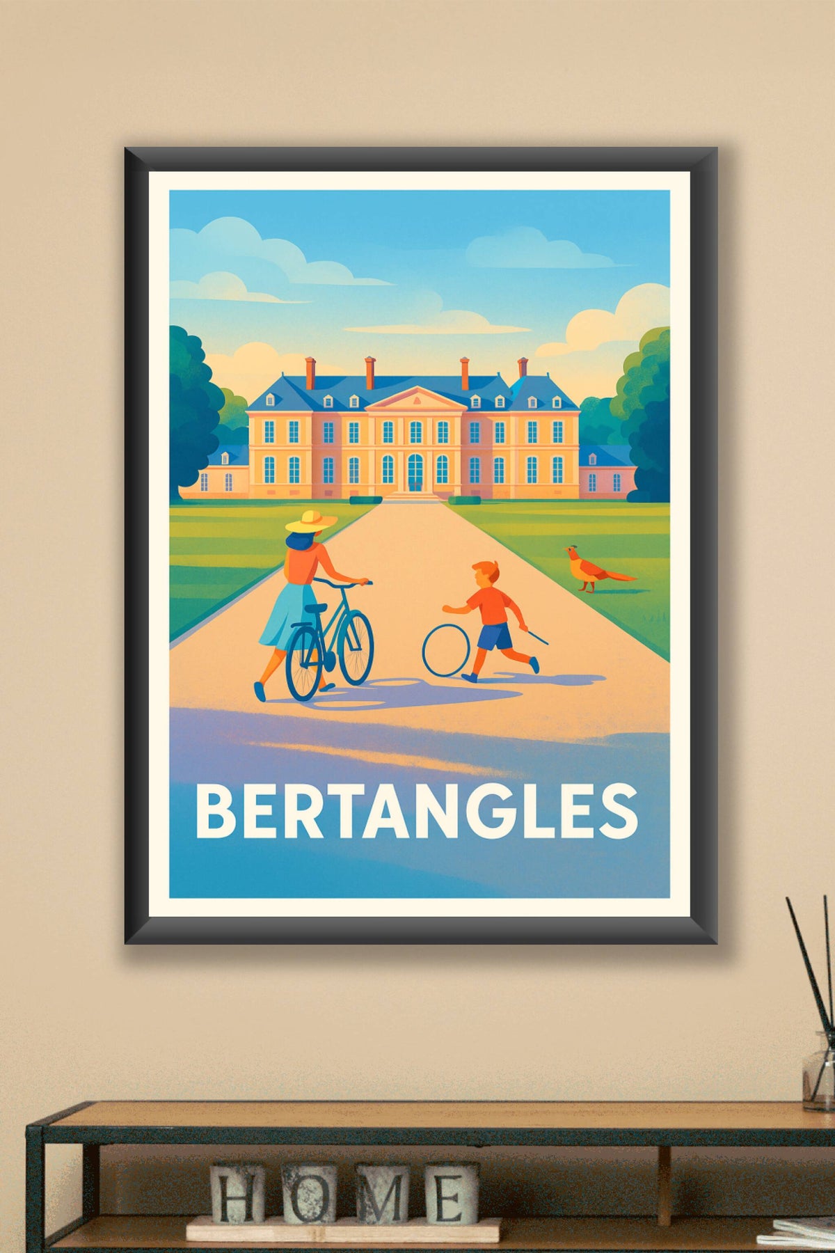 Affiche Bertangles — Escapade bucolique au château · poster d'art de Bertangles