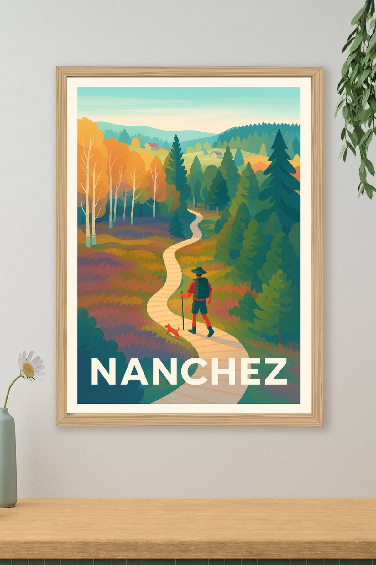 Affiche Nanchez — Randonnée au cœur de la nature · poster d'art de Nanchez