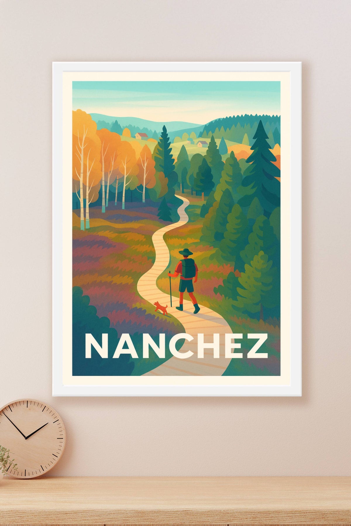 Affiche Nanchez — Randonnée au cœur de la nature · poster d'art de Nanchez