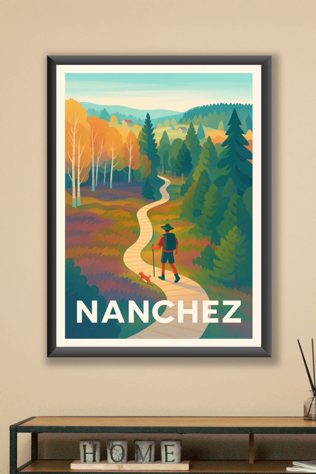 Affiche Nanchez — Randonnée au cœur de la nature · poster d'art de Nanchez