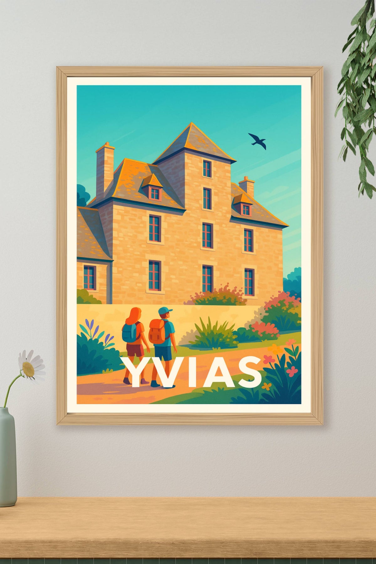 Affiche Yvias — Flânerie au cœur du patrimoine breton · poster d'art de Yvias