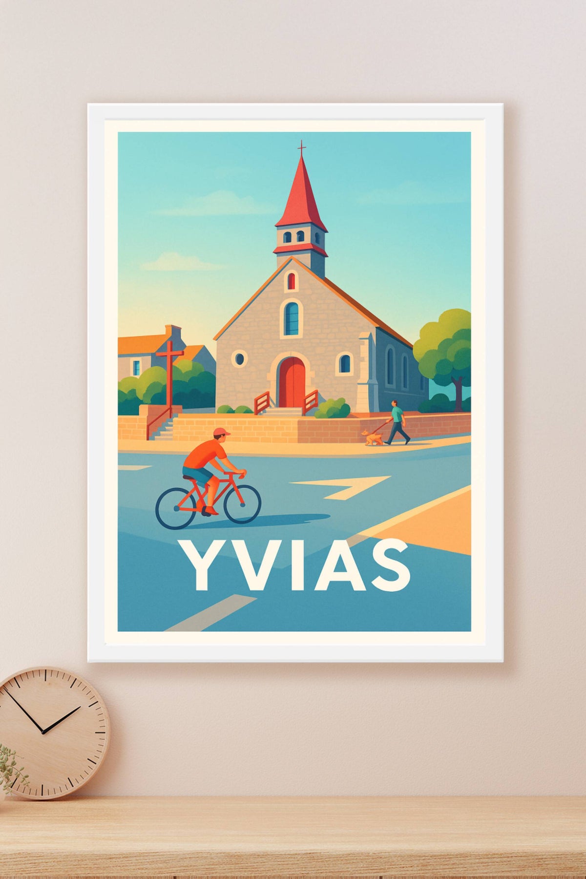 Affiche Yvias — Charme et sérénité au cœur du village · poster d'art de Yvias