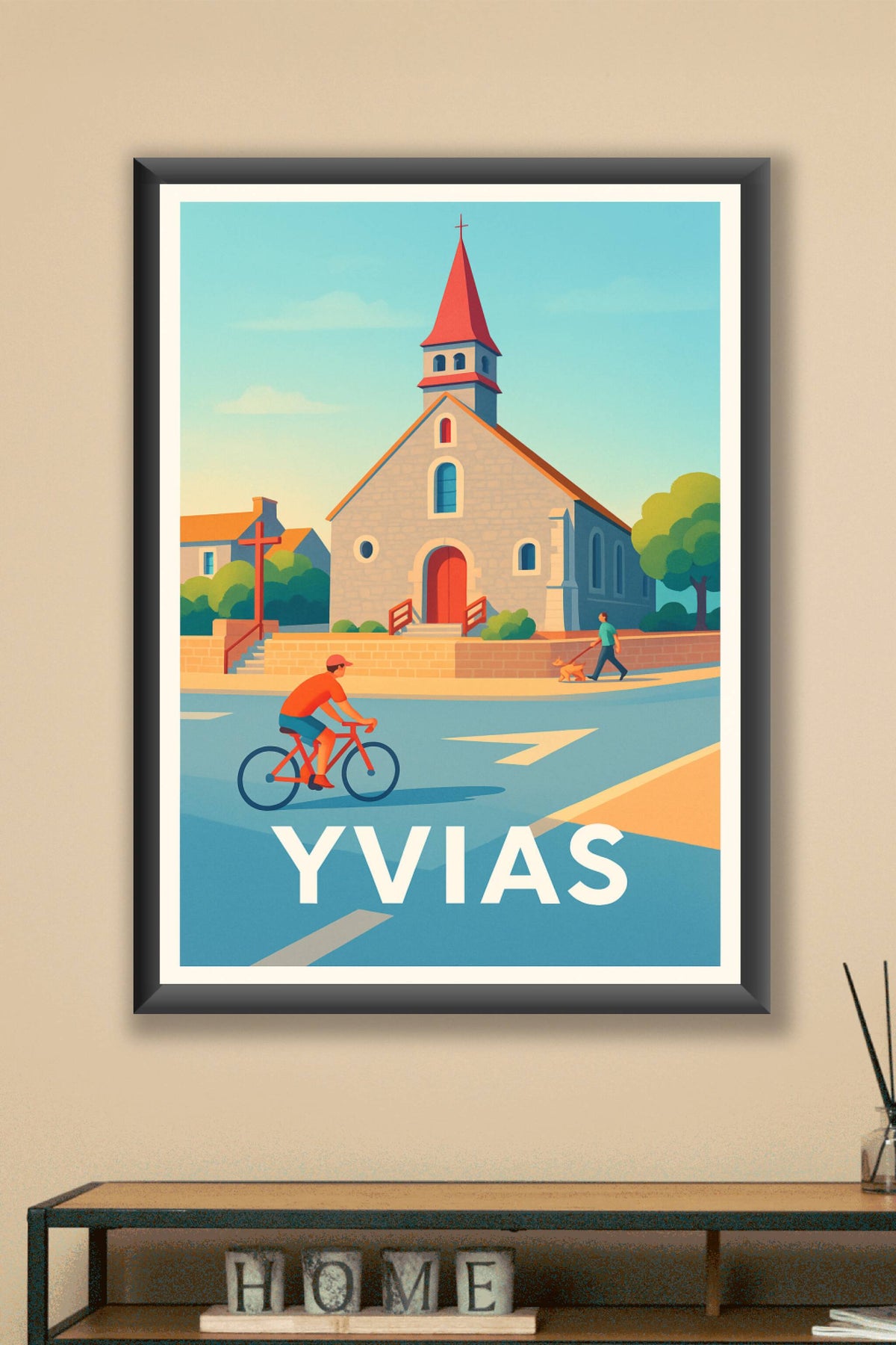 Affiche Yvias — Charme et sérénité au cœur du village · poster d'art de Yvias