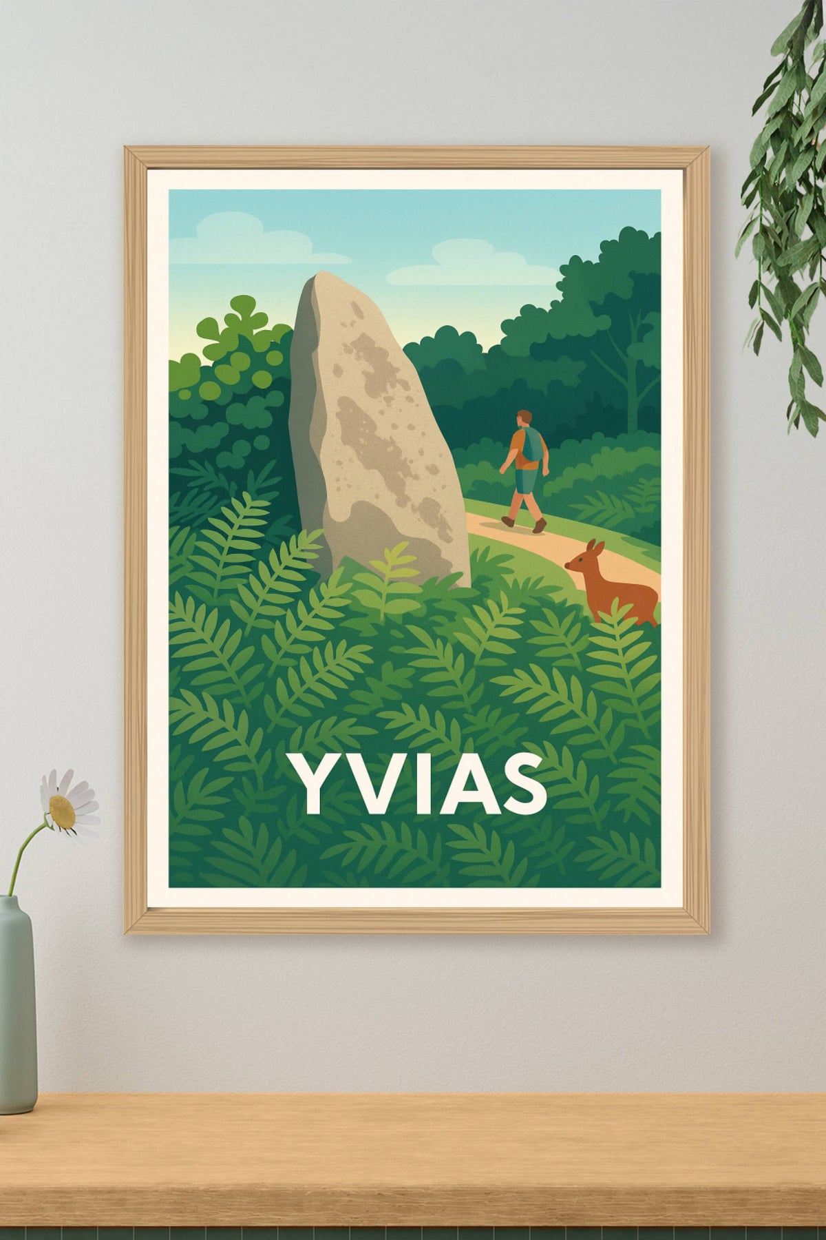 Affiche Yvias — Escapade Nature au Cœur de la Forêt · poster d'art de Yvias