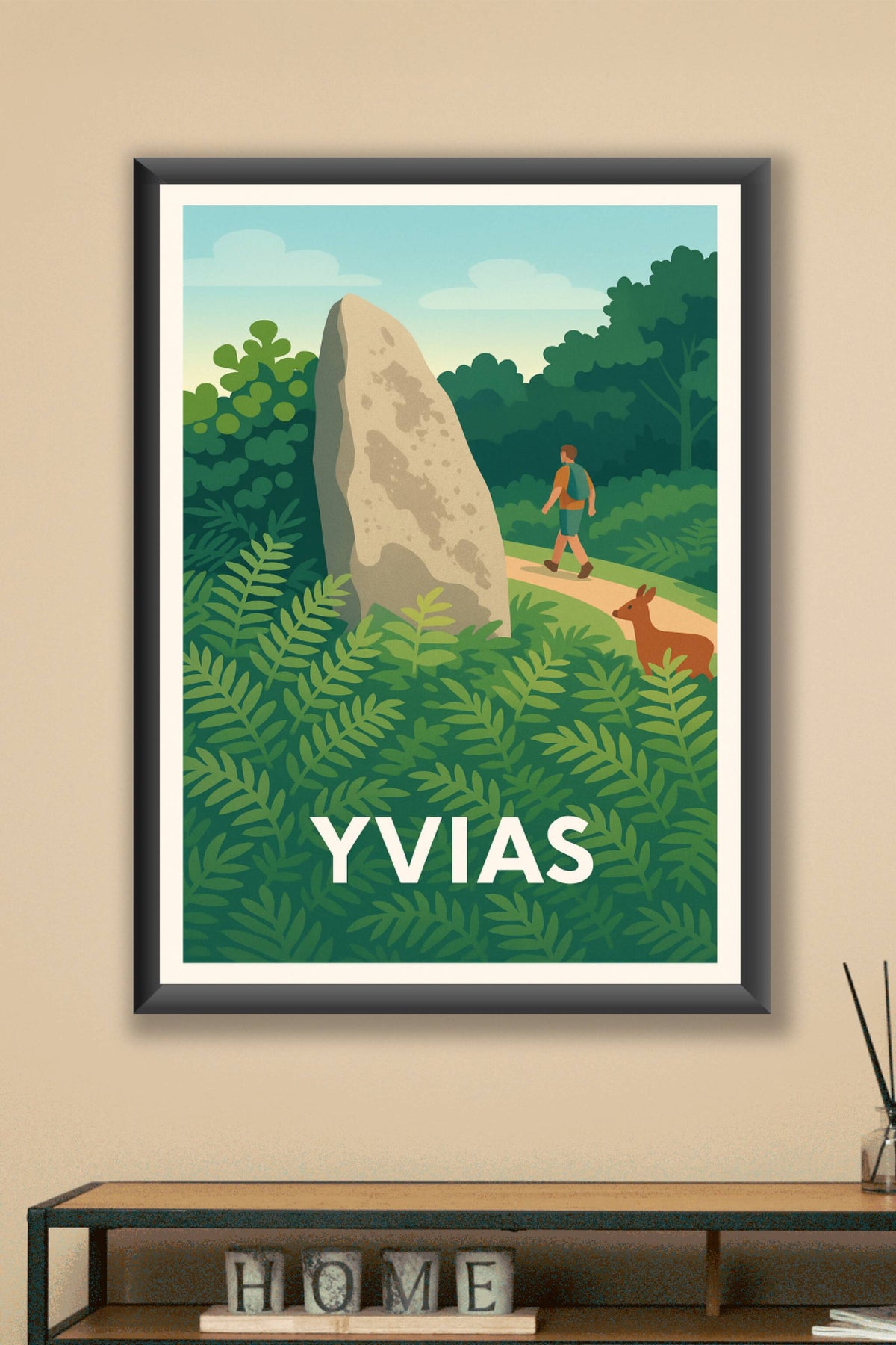 Affiche Yvias — Escapade Nature au Cœur de la Forêt · poster d'art de Yvias