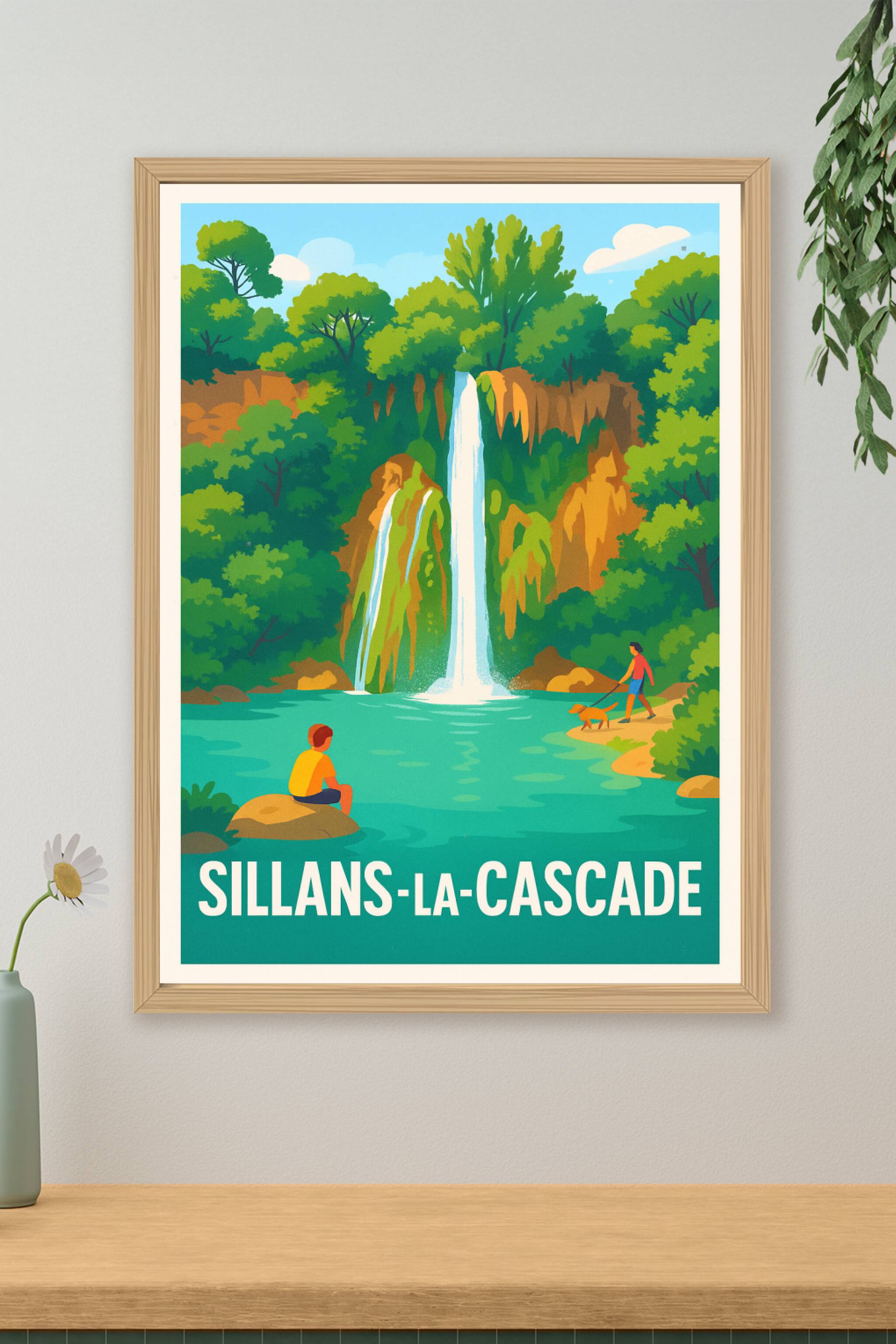 Affiche de Sillans-la-Cascade - Tranquillité au pied de la cascade