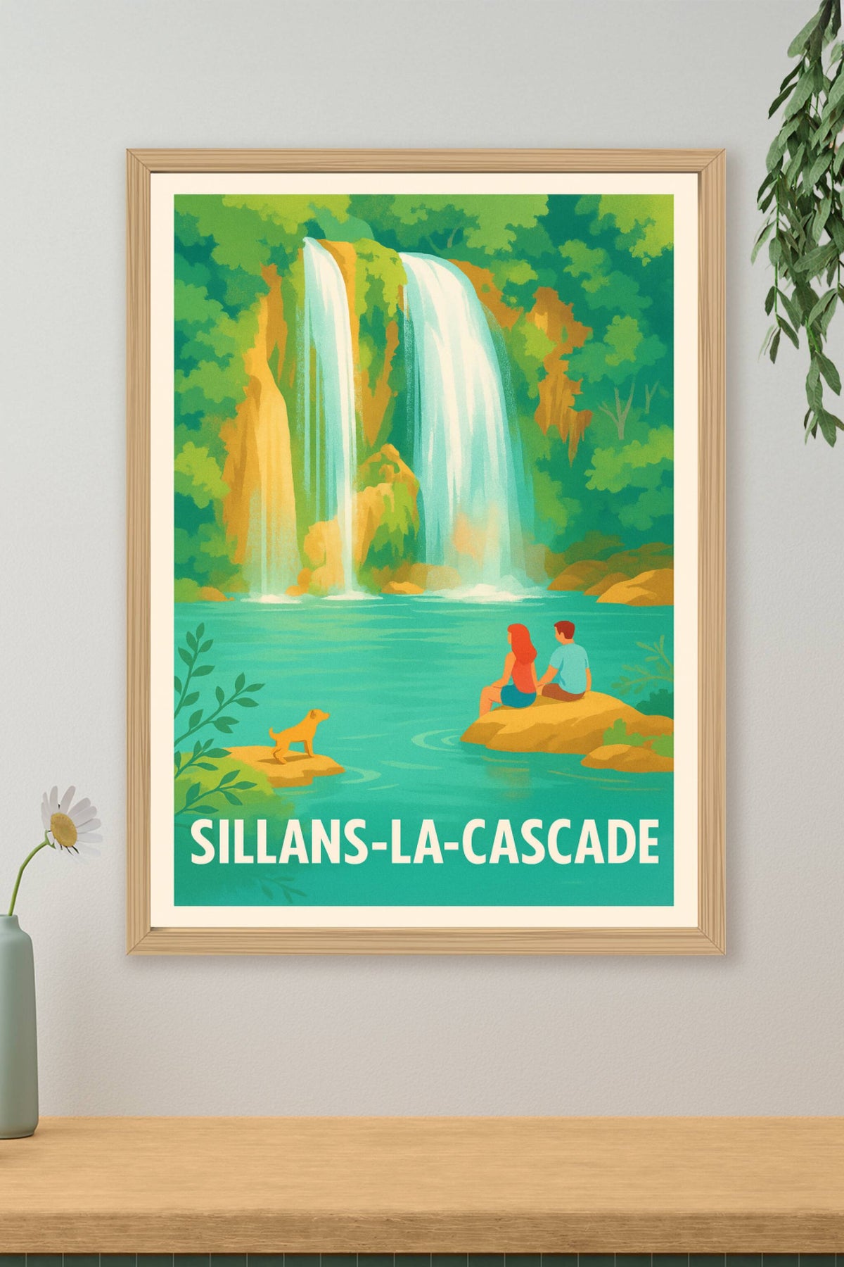 Affiche Sillans-la-Cascade — Évasion au cœur de la nature · poster d'art de Sillans-la-Cascade