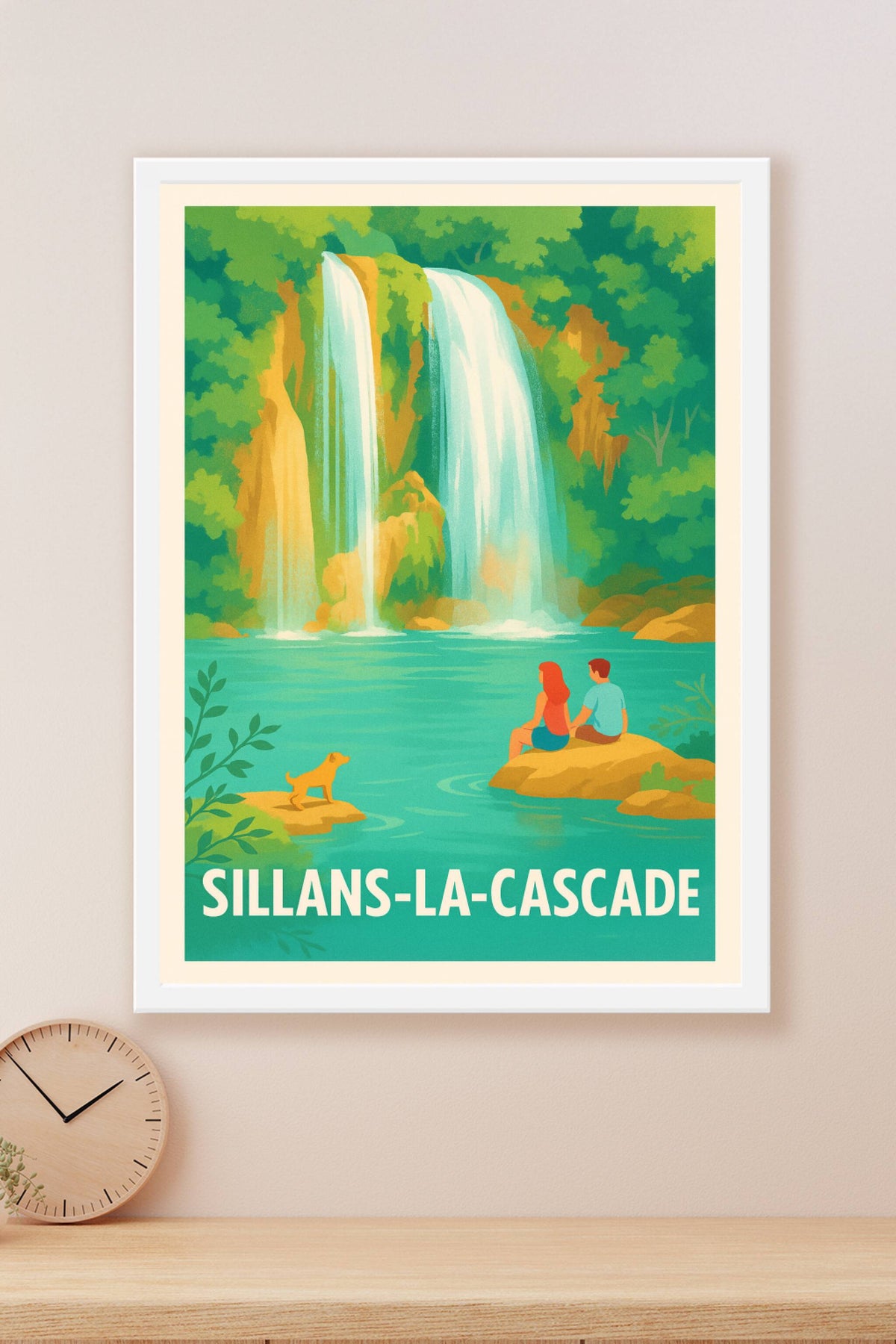Affiche Sillans-la-Cascade — Évasion au cœur de la nature · poster d'art de Sillans-la-Cascade