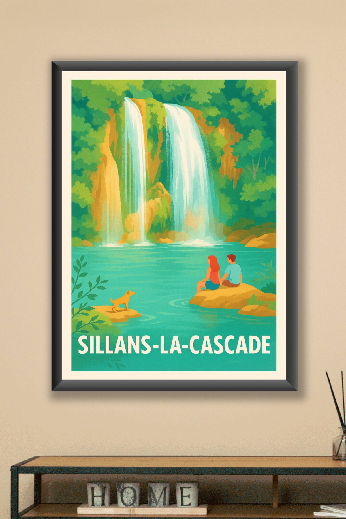 Affiche Sillans-la-Cascade — Évasion au cœur de la nature · poster d'art de Sillans-la-Cascade