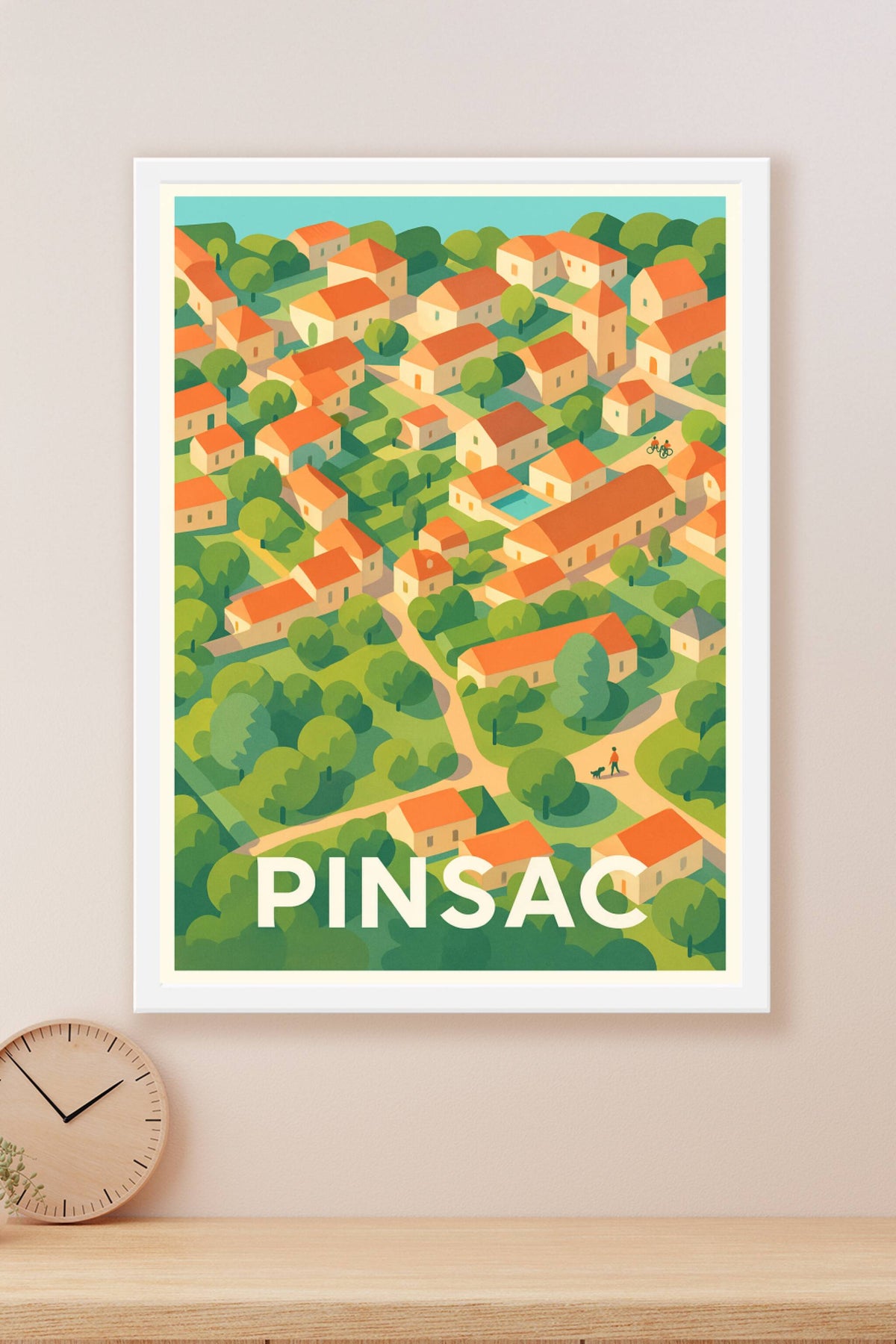 Affiche Pinsac — Charmant village ensoleillé · poster d'art de Pinsac