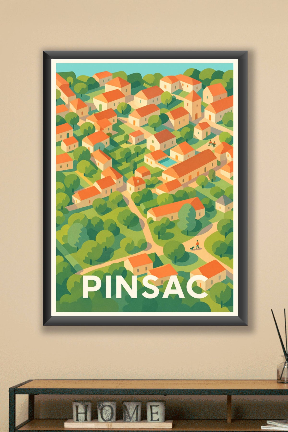 Affiche Pinsac — Charmant village ensoleillé · poster d'art de Pinsac