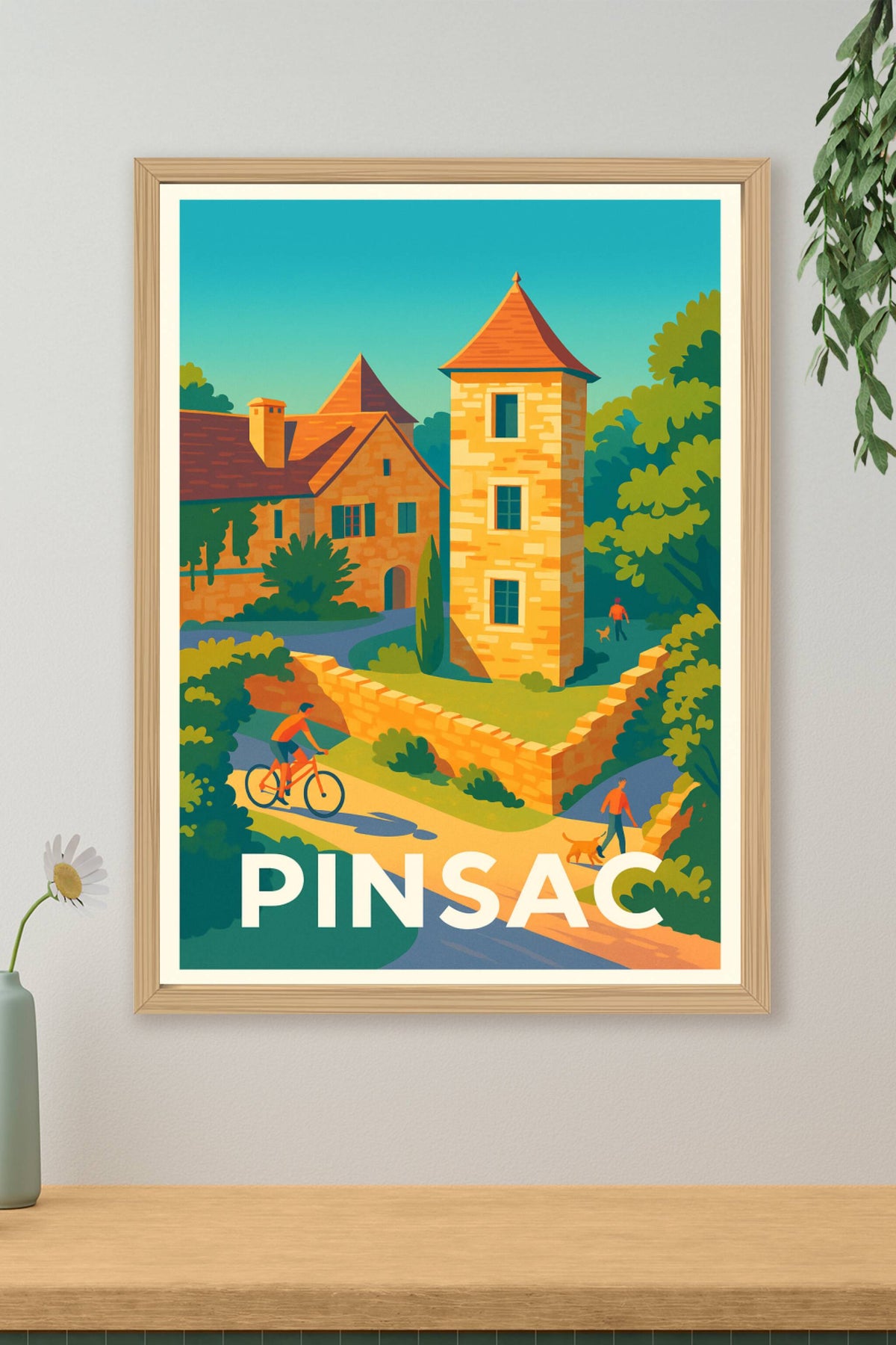 Affiche Pinsac — Charme et sérénité au cœur de la campagne · poster d'art de Pinsac