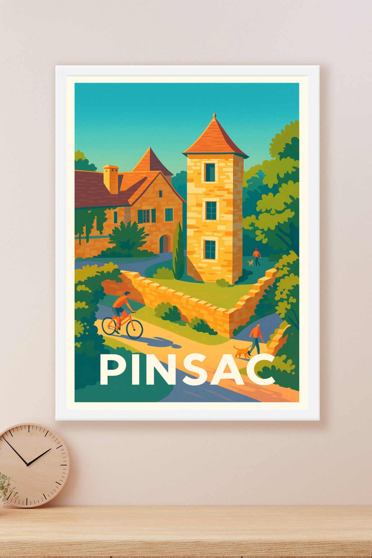 Affiche Pinsac — Charme et sérénité au cœur de la campagne · poster d'art de Pinsac
