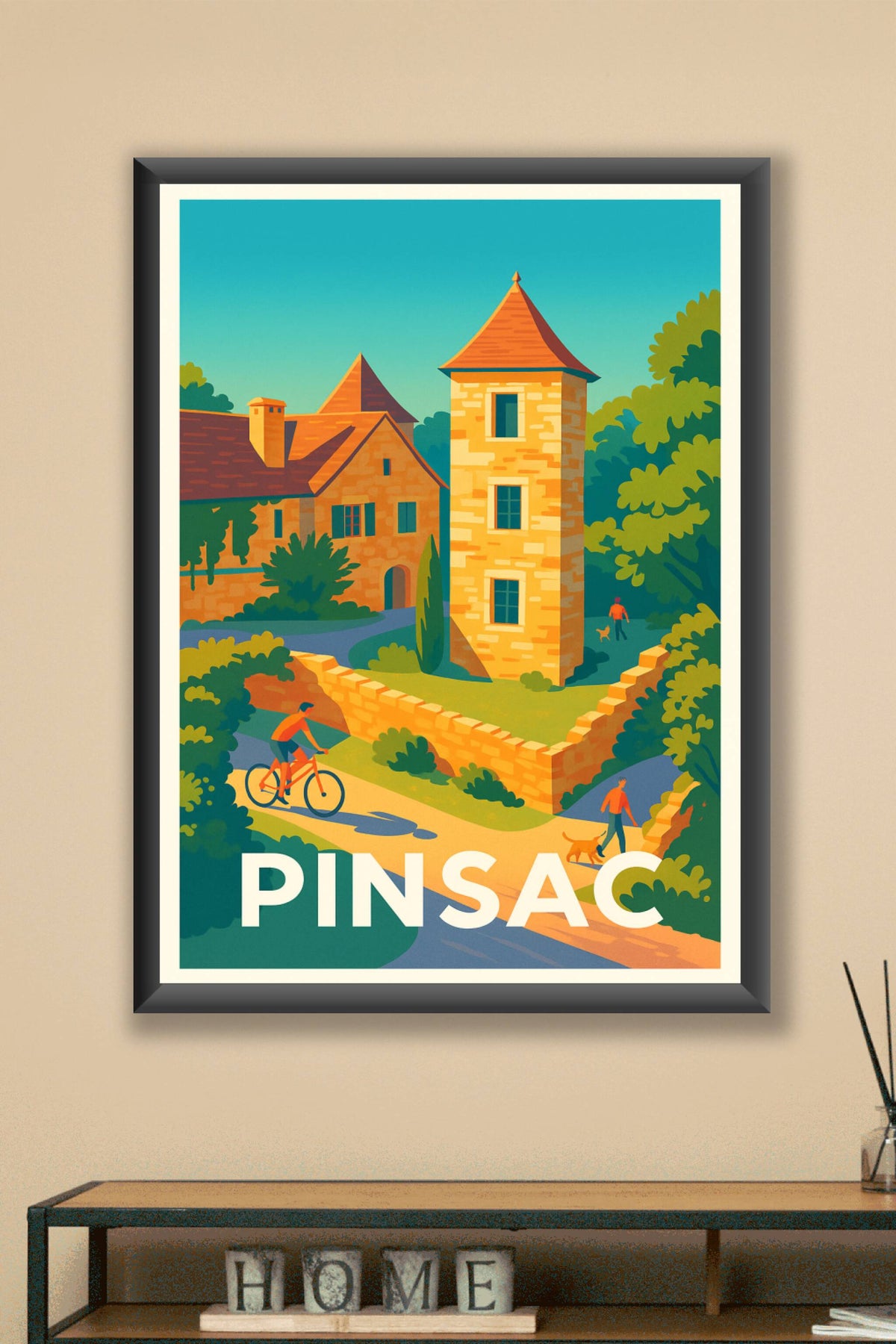 Affiche Pinsac — Charme et sérénité au cœur de la campagne · poster d'art de Pinsac