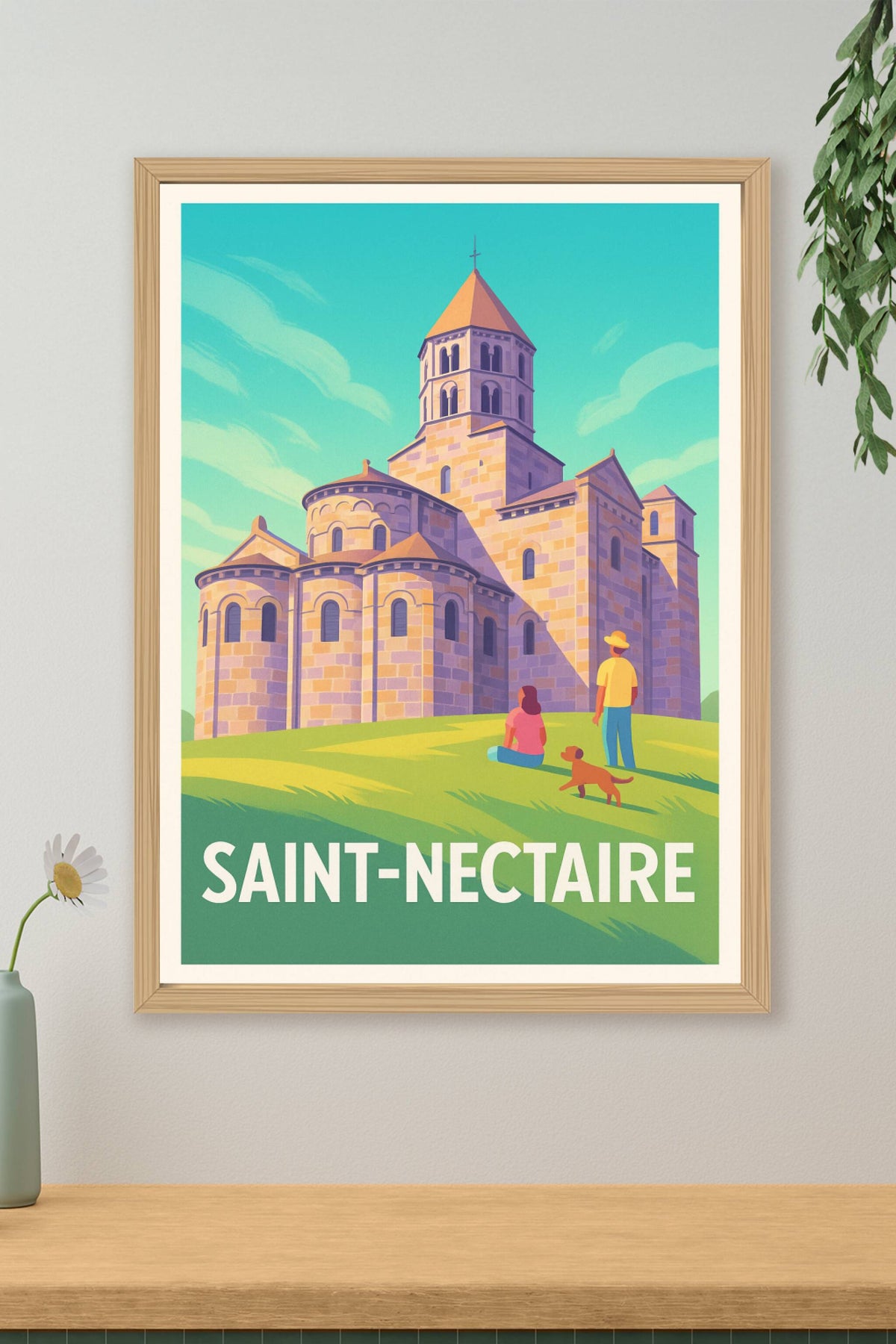 Affiche Saint-Nectaire — Harmonie et Sérénité au Cœur de l'Auvergne · poster d'art de Saint-Nectaire