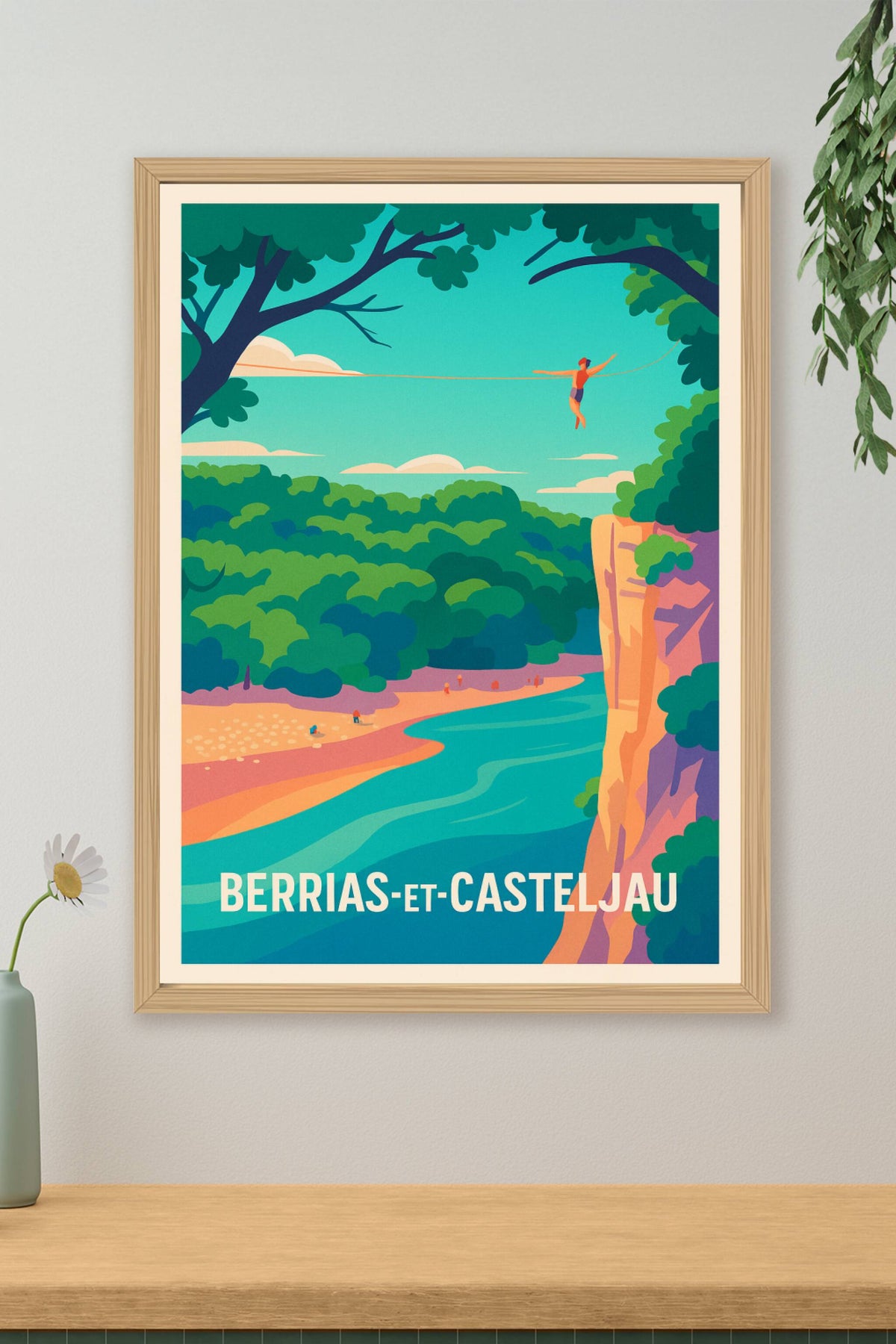 Affiche Berrias-et-Casteljau — L'aventure au cœur de la nature · poster d'art de Berrias-et-Casteljau