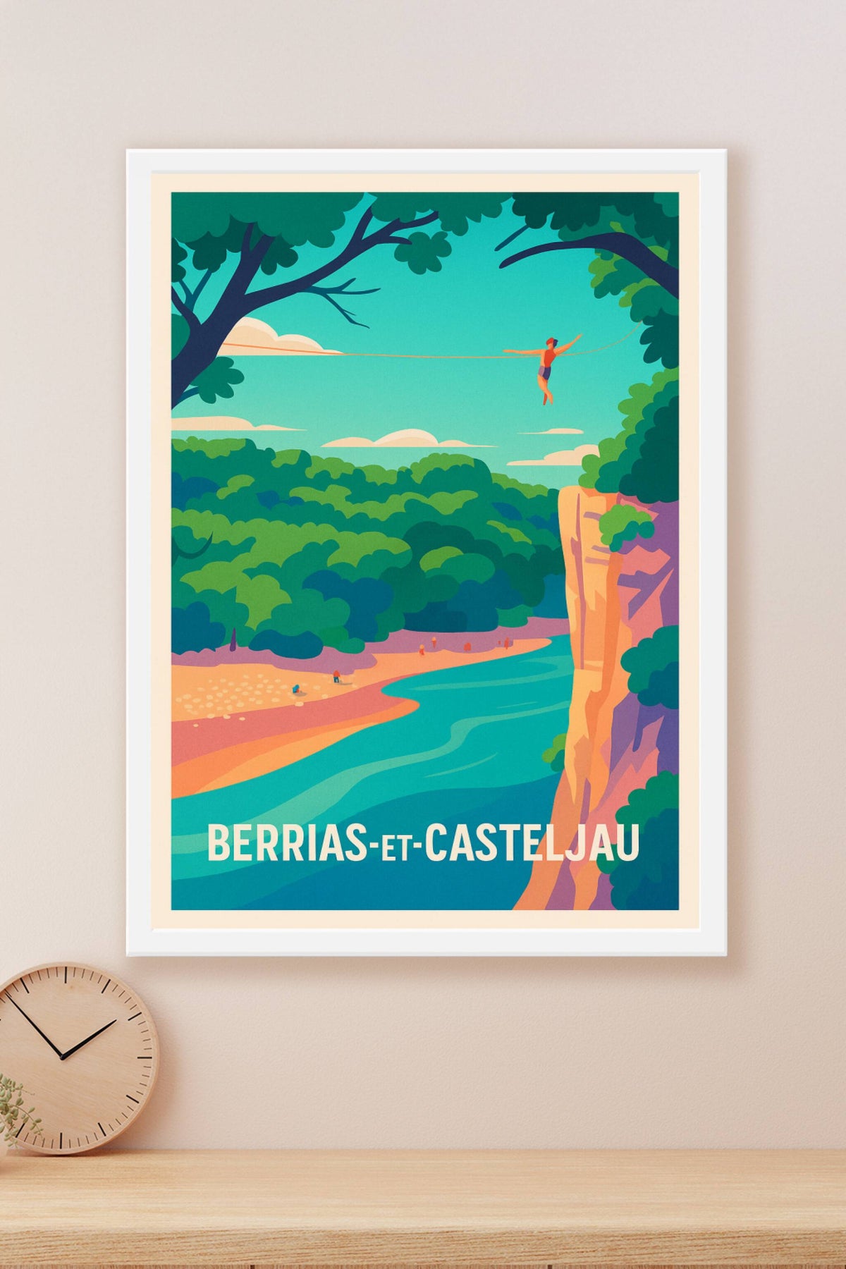 Affiche Berrias-et-Casteljau — L'aventure au cœur de la nature · poster d'art de Berrias-et-Casteljau