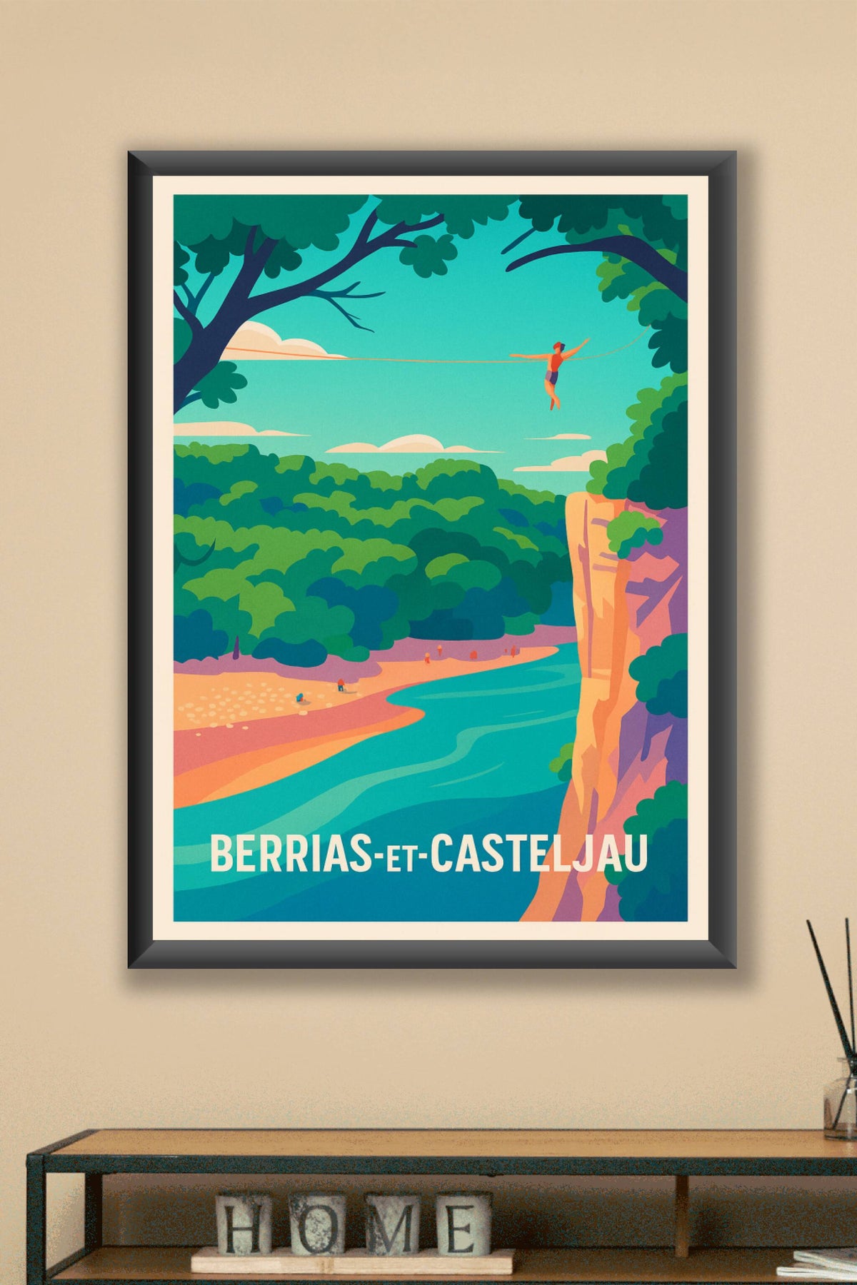 Affiche Berrias-et-Casteljau — L'aventure au cœur de la nature · poster d'art de Berrias-et-Casteljau