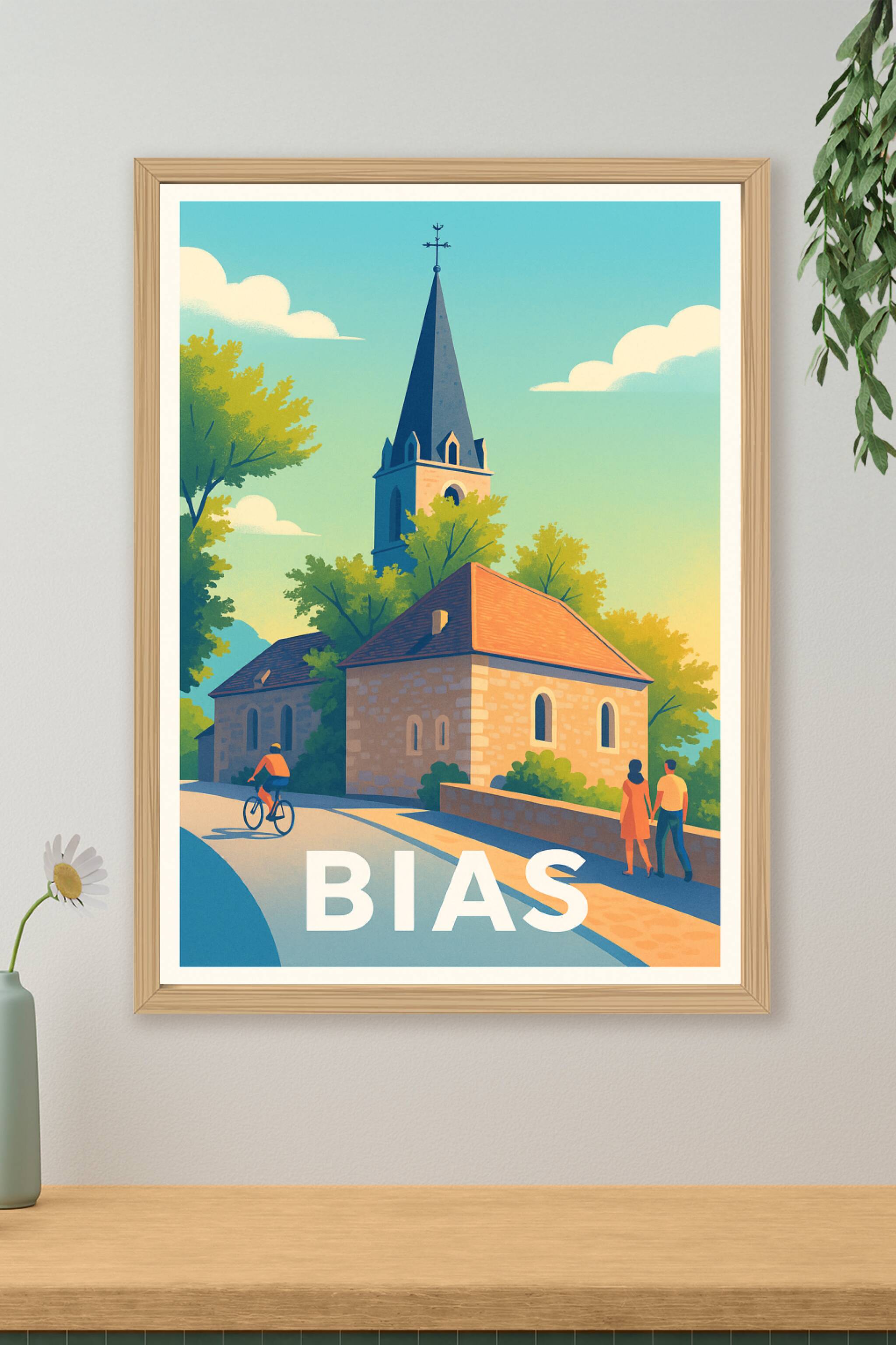 Affiche de Bias - Charme pittoresque et sérénité champêtre