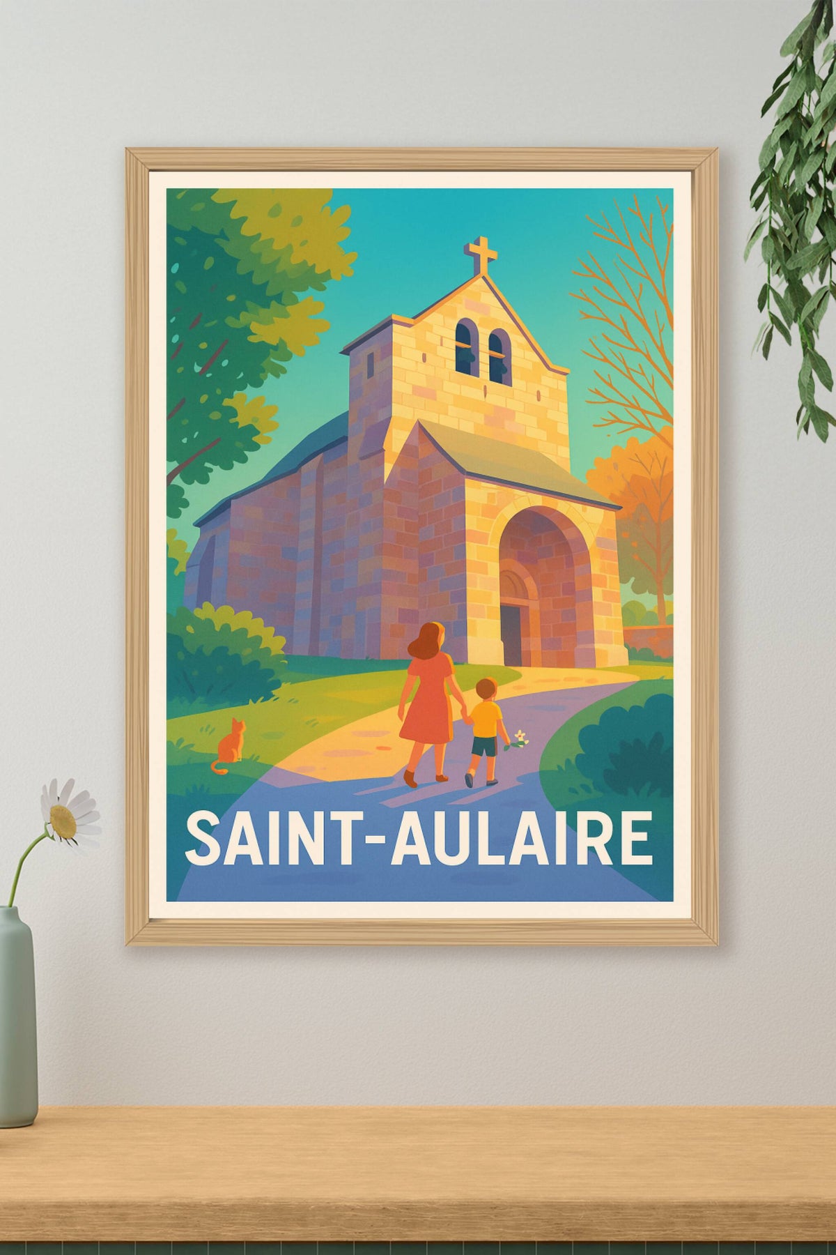 Affiche Saint-Aulaire — Escapade paisible au cœur du patrimoine · poster d'art de Saint-Aulaire