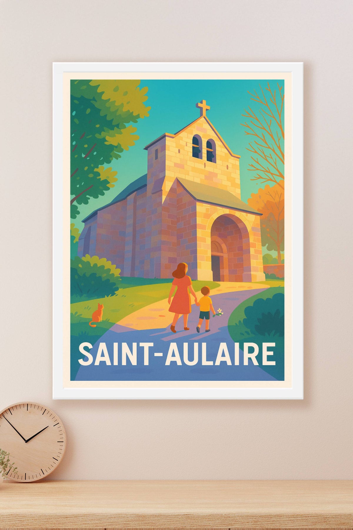 Affiche Saint-Aulaire — Escapade paisible au cœur du patrimoine · poster d'art de Saint-Aulaire