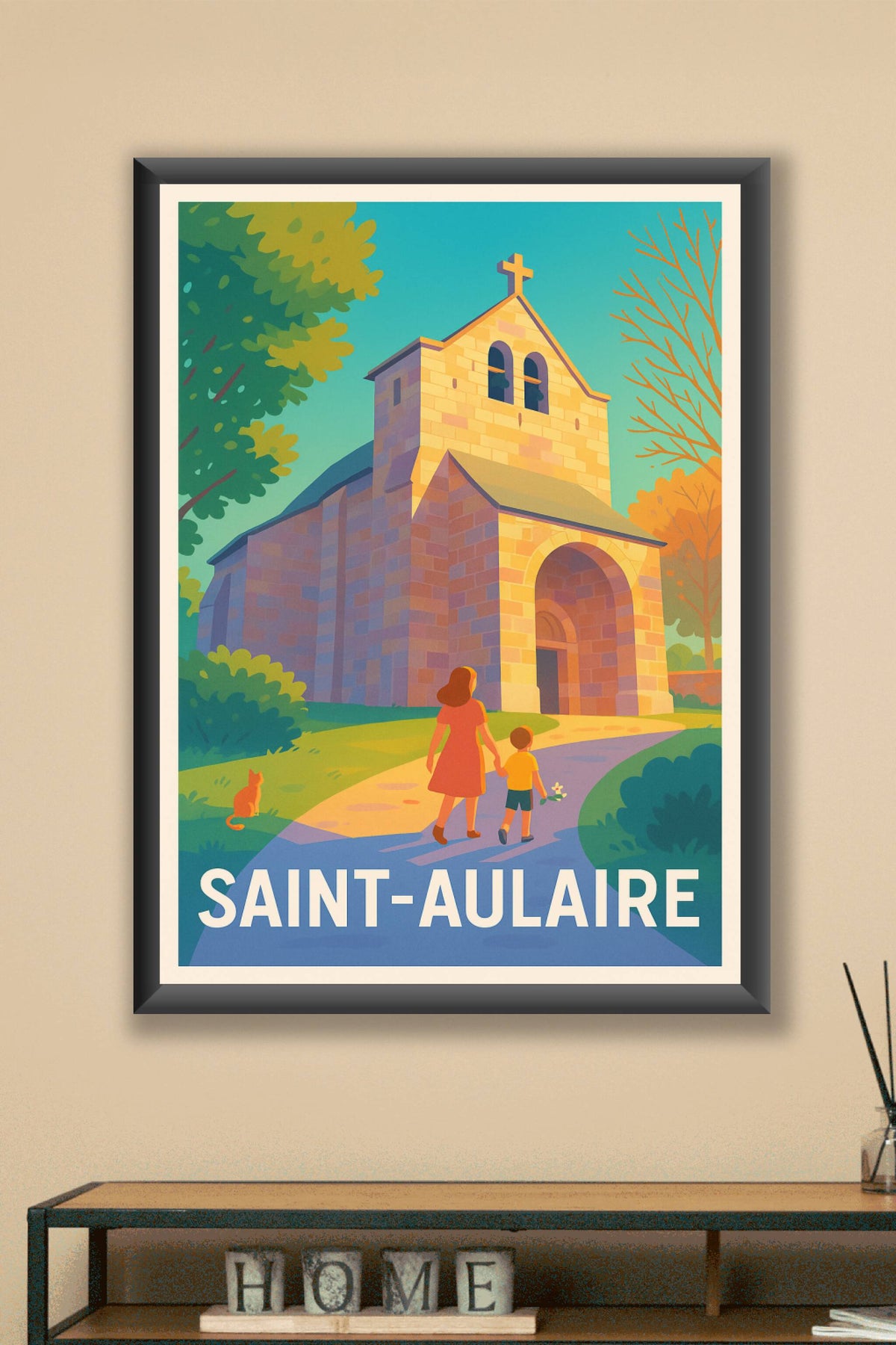 Affiche Saint-Aulaire — Escapade paisible au cœur du patrimoine · poster d'art de Saint-Aulaire