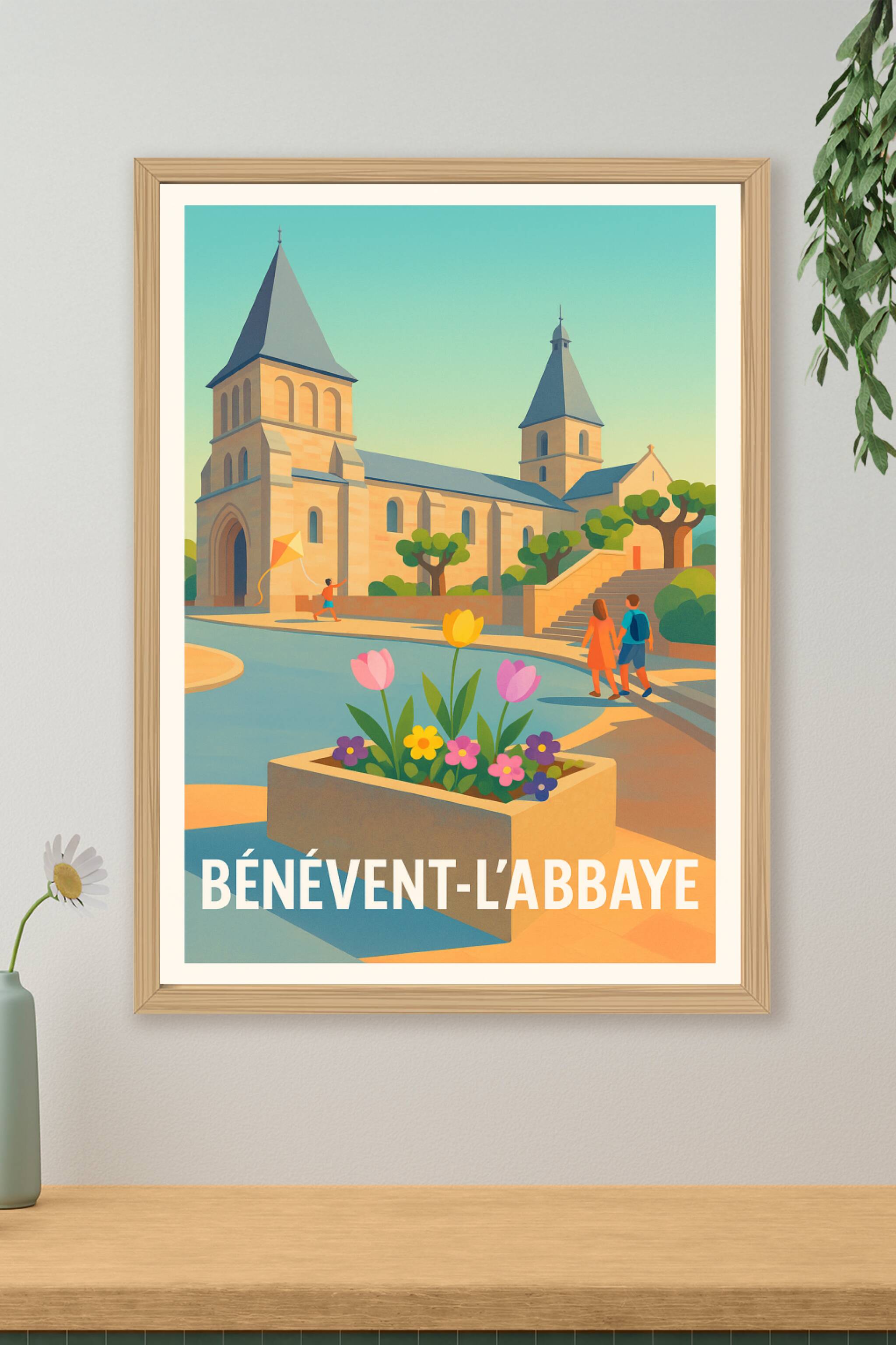 Affiche de Bénévent-l'Abbaye - Une balade bucolique au cœur de l'histoire