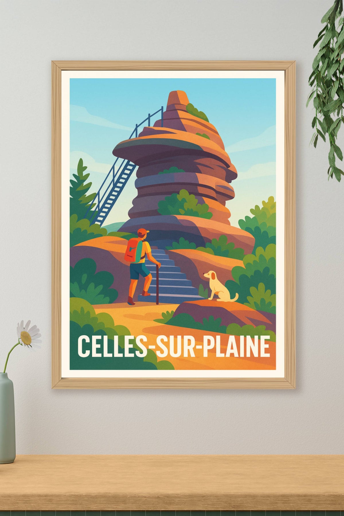 Affiche Celles-sur-Plaine — L'appel de la nature sauvage · poster d'art de Celles-sur-Plaine