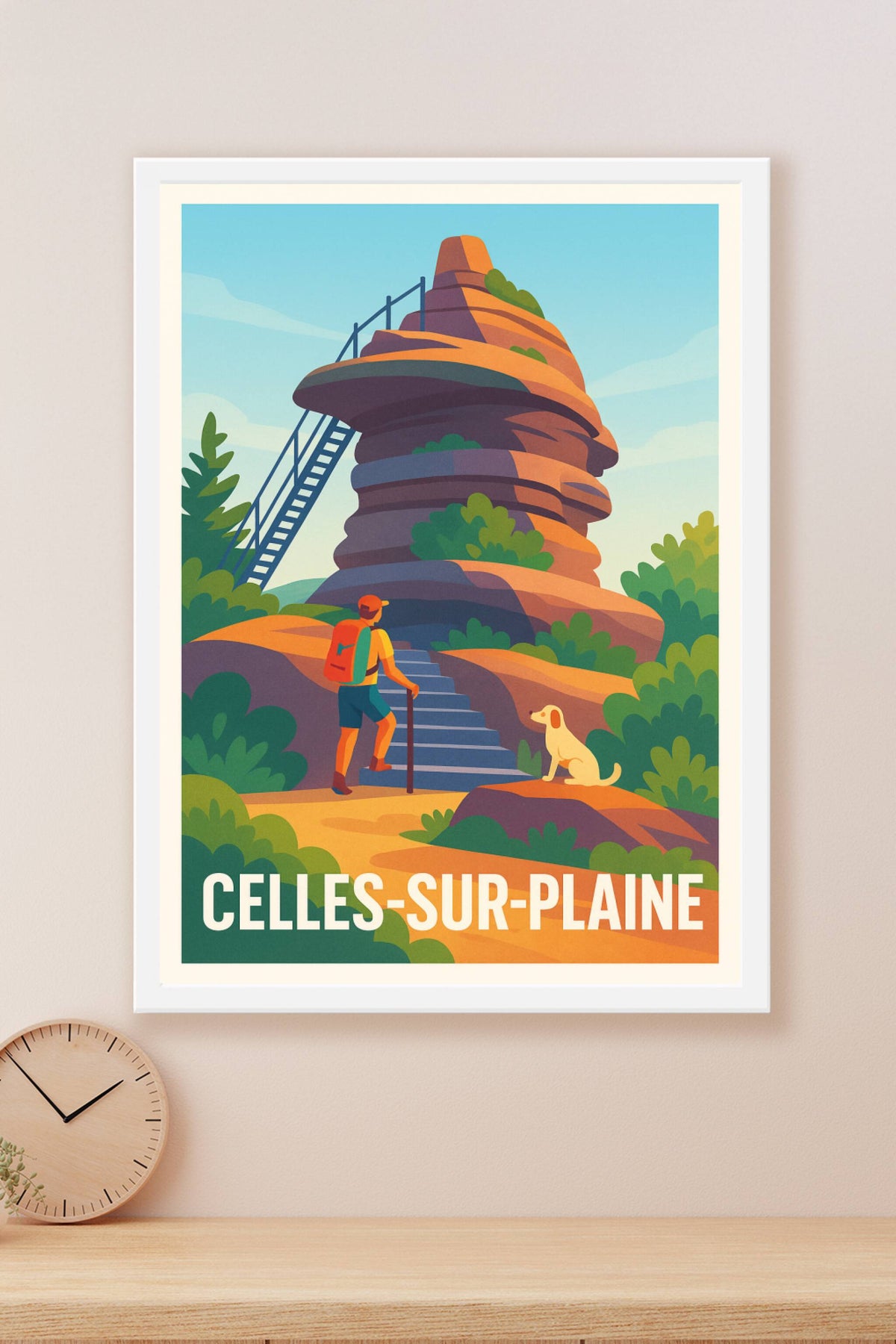 Affiche Celles-sur-Plaine — L'appel de la nature sauvage · poster d'art de Celles-sur-Plaine