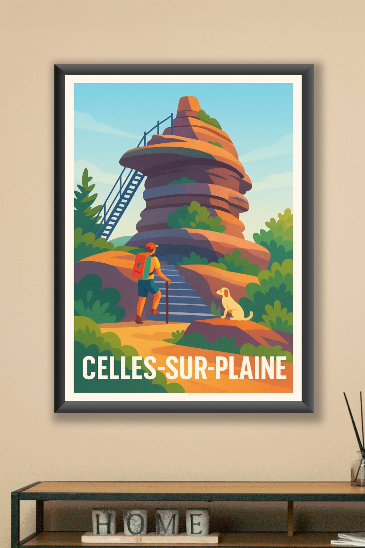 Affiche Celles-sur-Plaine — L'appel de la nature sauvage · poster d'art de Celles-sur-Plaine