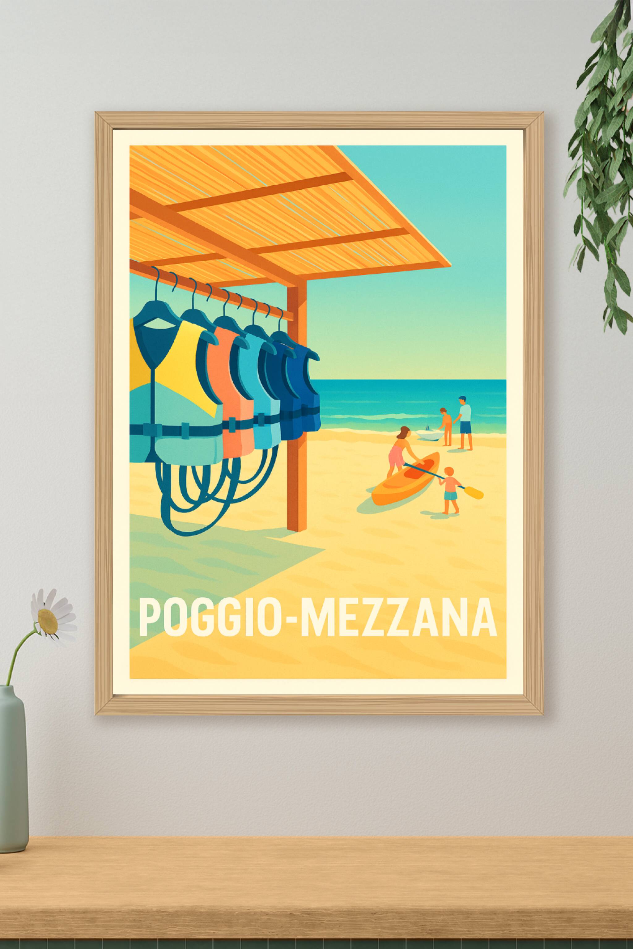 Affiche de Poggio-Mezzana - Ambiance plage et loisirs ensoleillés
