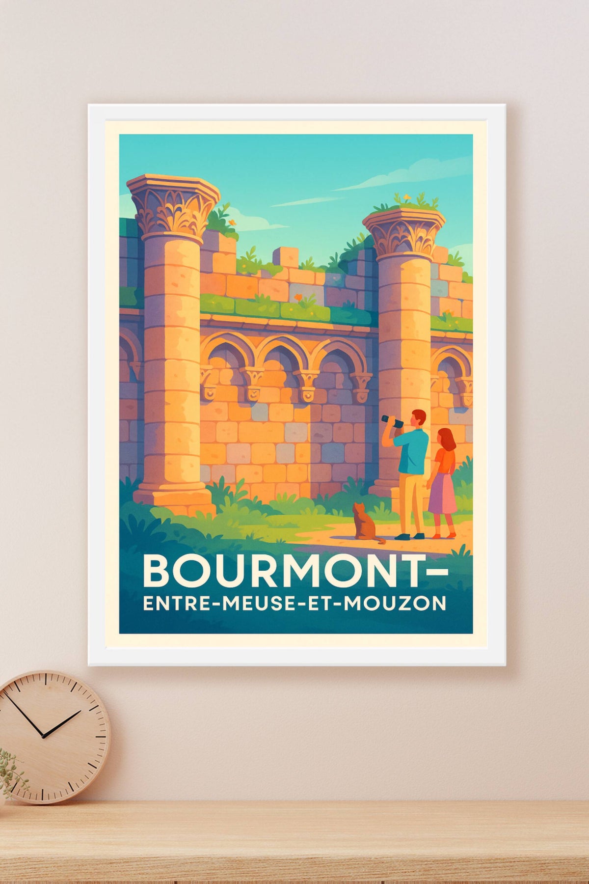 Affiche Bourmont — L'émerveillement entre Meuse et Mouzon · poster d'art de Bourmont