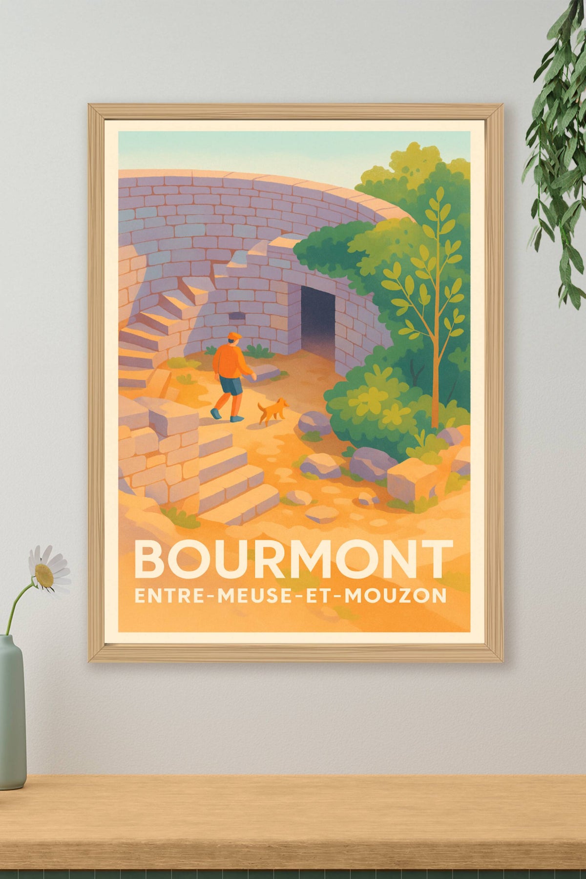 Affiche Bourmont — Un voyage entre Meuse et Mouzon · poster d'art de Bourmont