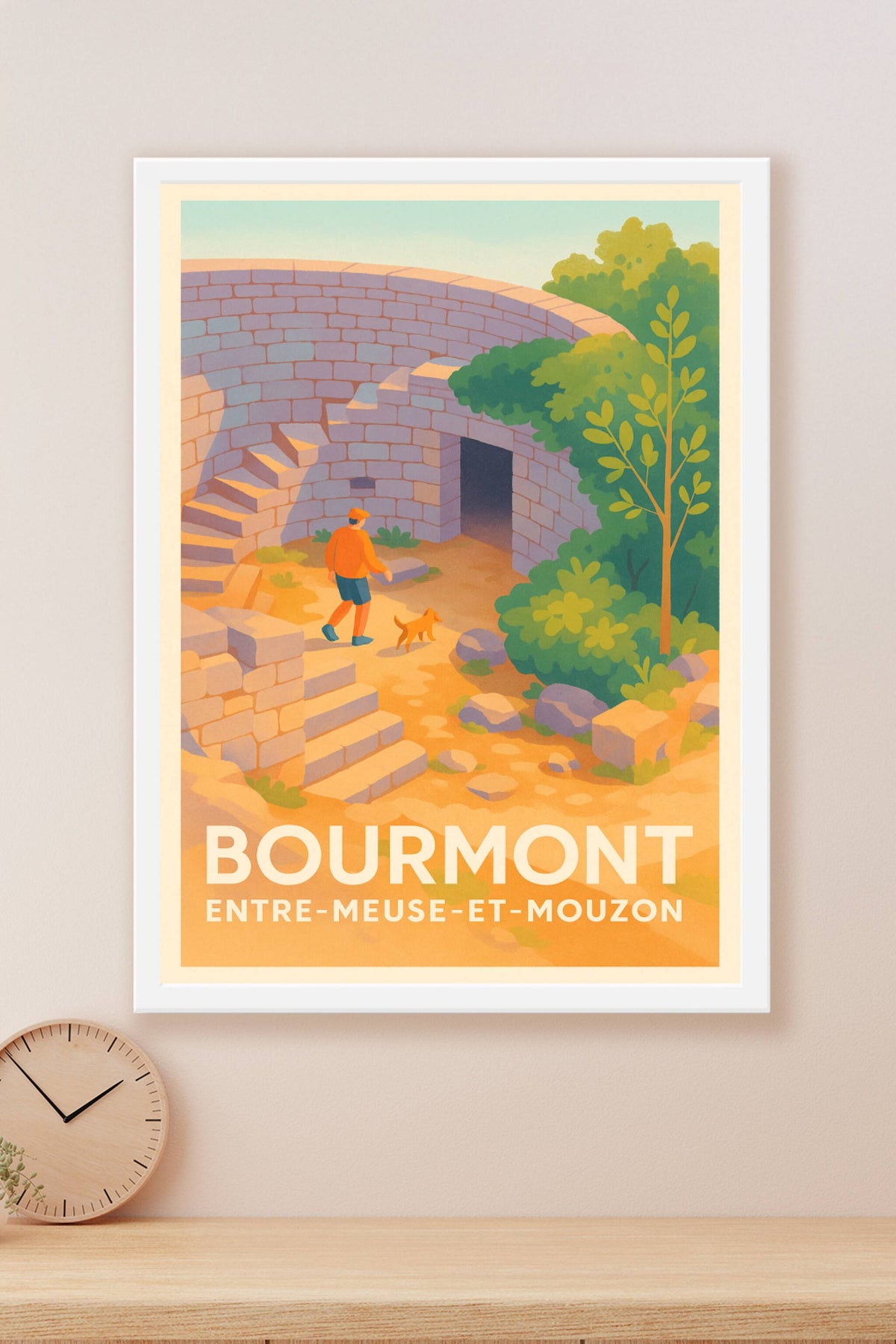 Affiche Bourmont — Un voyage entre Meuse et Mouzon · poster d'art de Bourmont