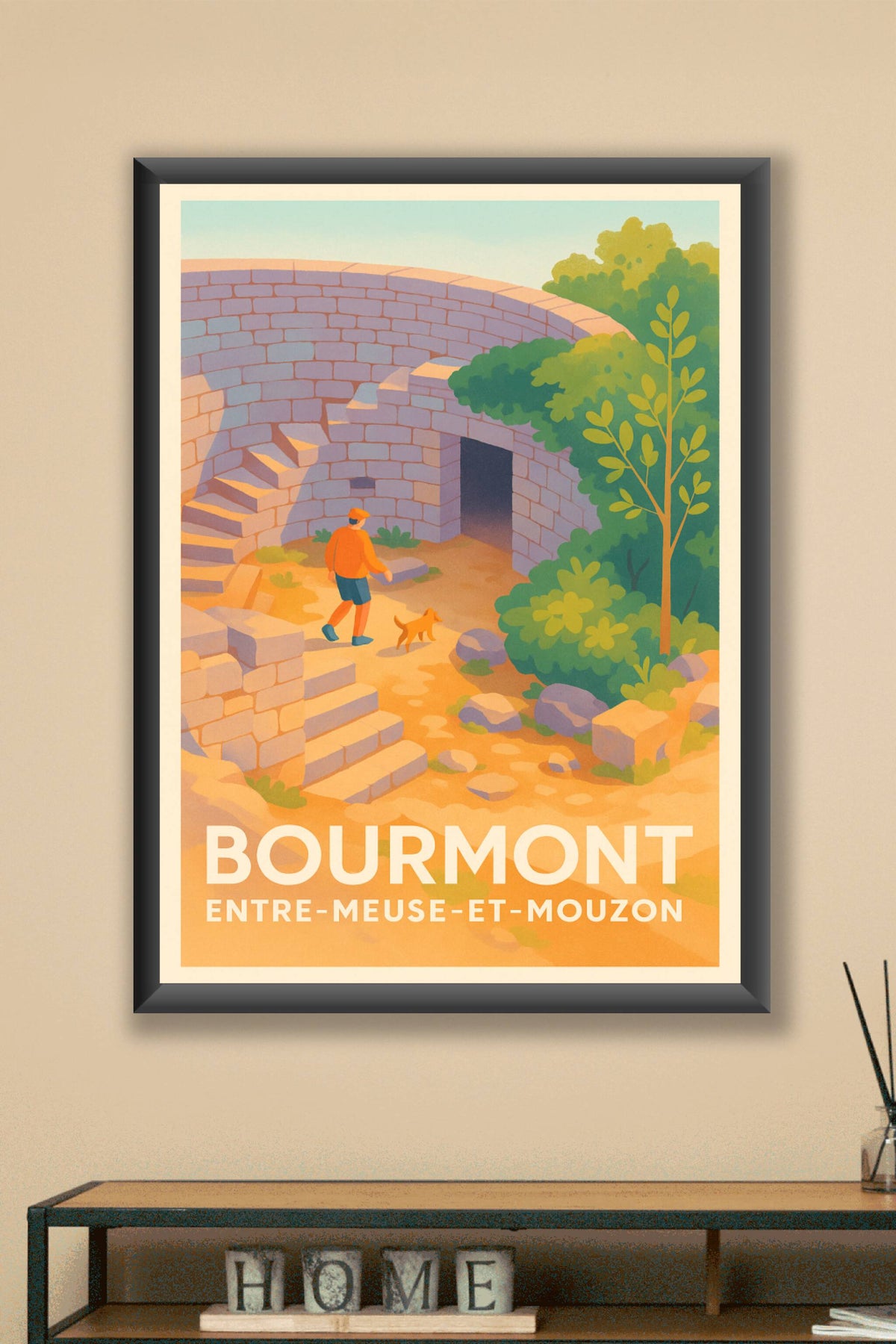 Affiche Bourmont — Un voyage entre Meuse et Mouzon · poster d'art de Bourmont