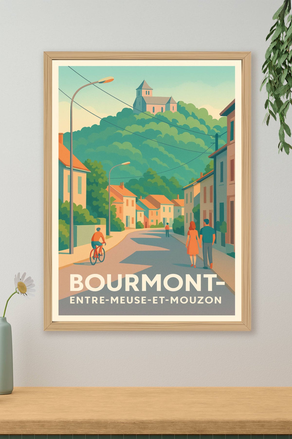 Affiche Bourmont — Charme et sérénité au cœur des Vosges · poster d'art de Bourmont