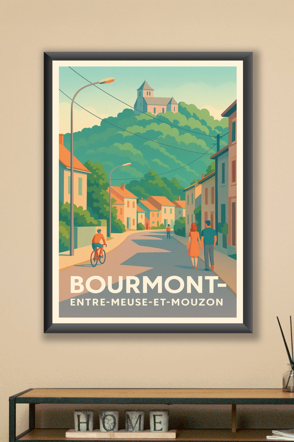 Affiche Bourmont — Charme et sérénité au cœur des Vosges · poster d'art de Bourmont