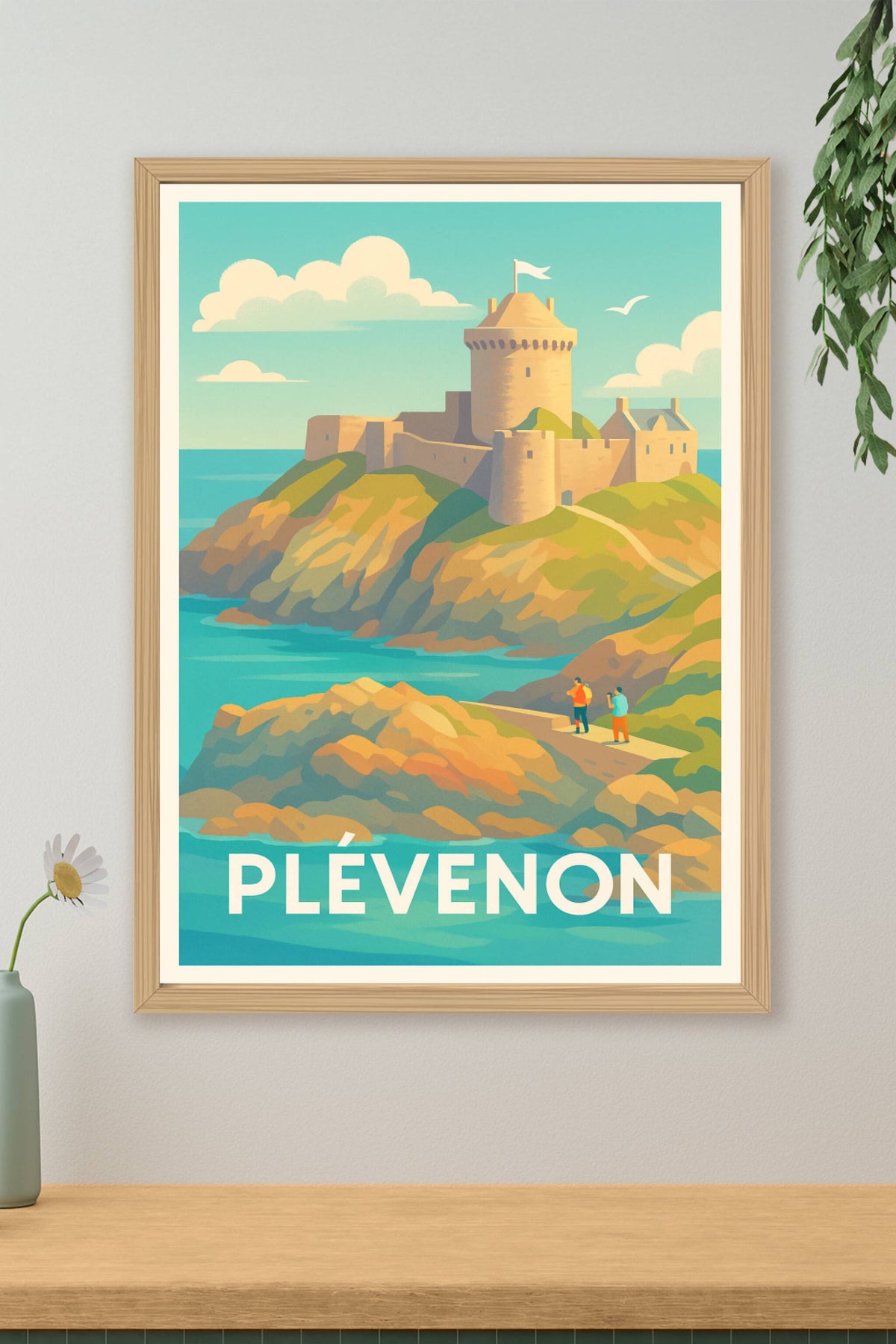 Affiche Plévenon — Escapade côtière et patrimoine fortifié · poster d'art de Plévenon
