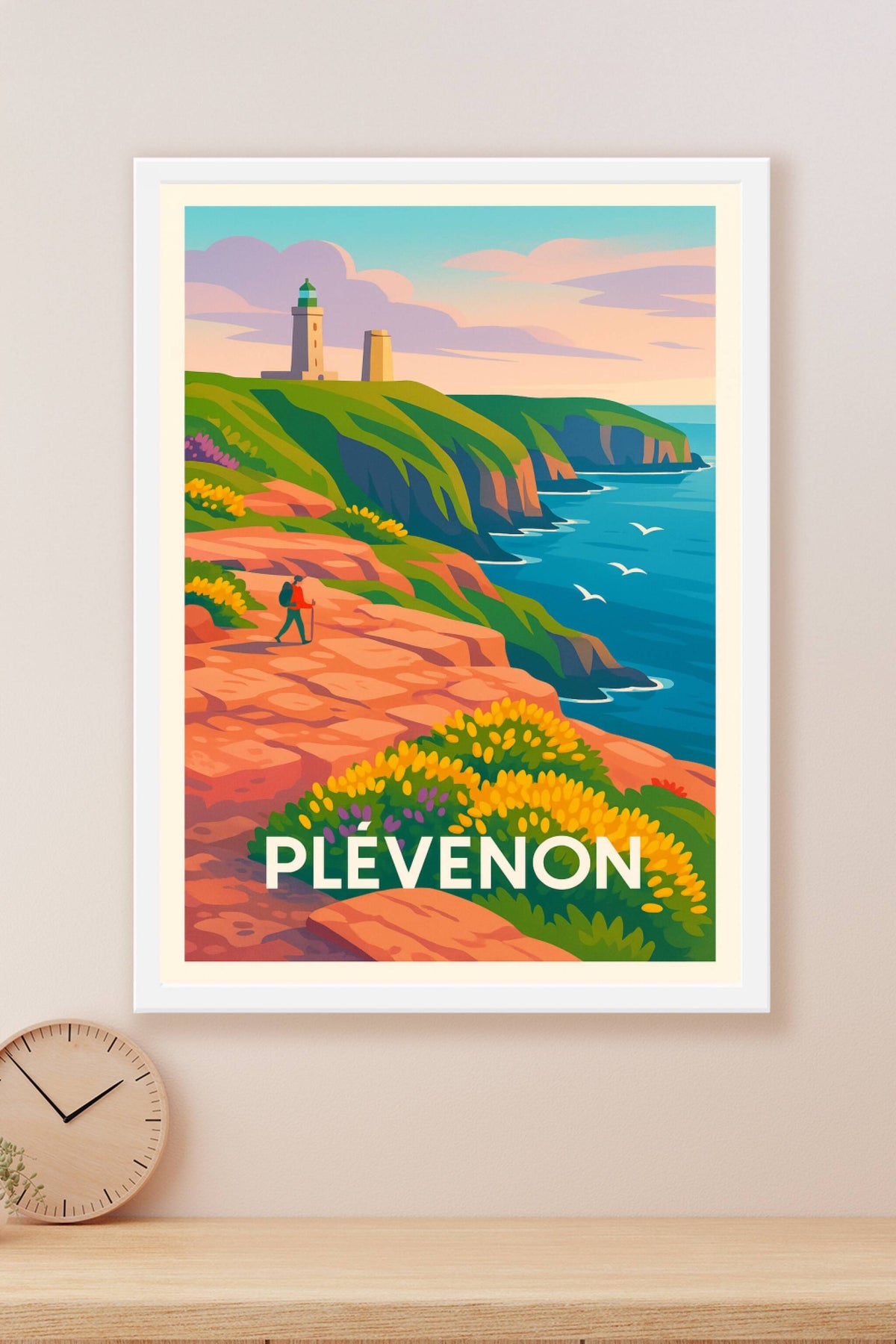 Affiche Plévenon — Escapade naturelle sur les falaises bretonnes · poster d'art de Plévenon