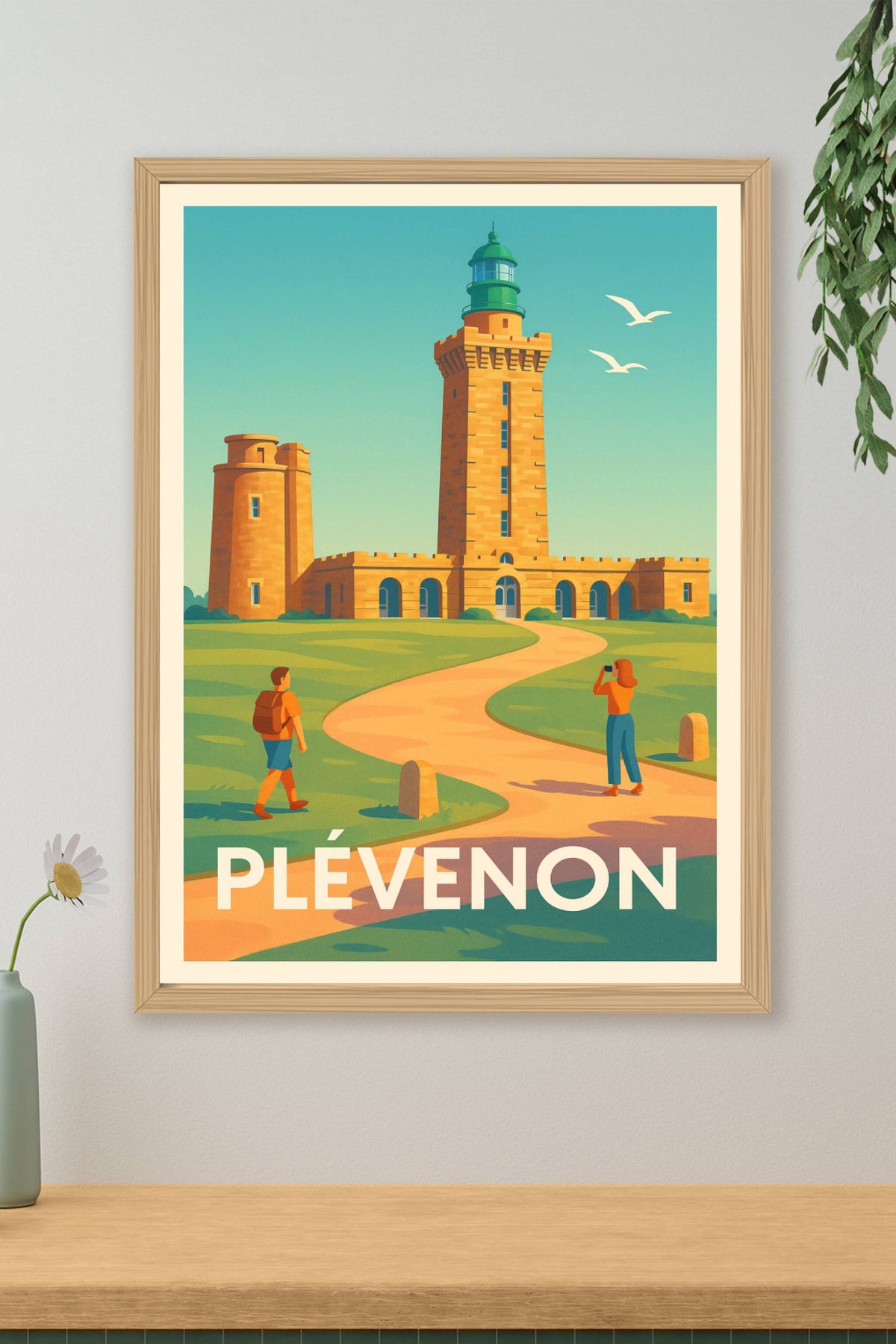 Affiche Plévenon — L'appel du phare historique · poster d'art de Plévenon