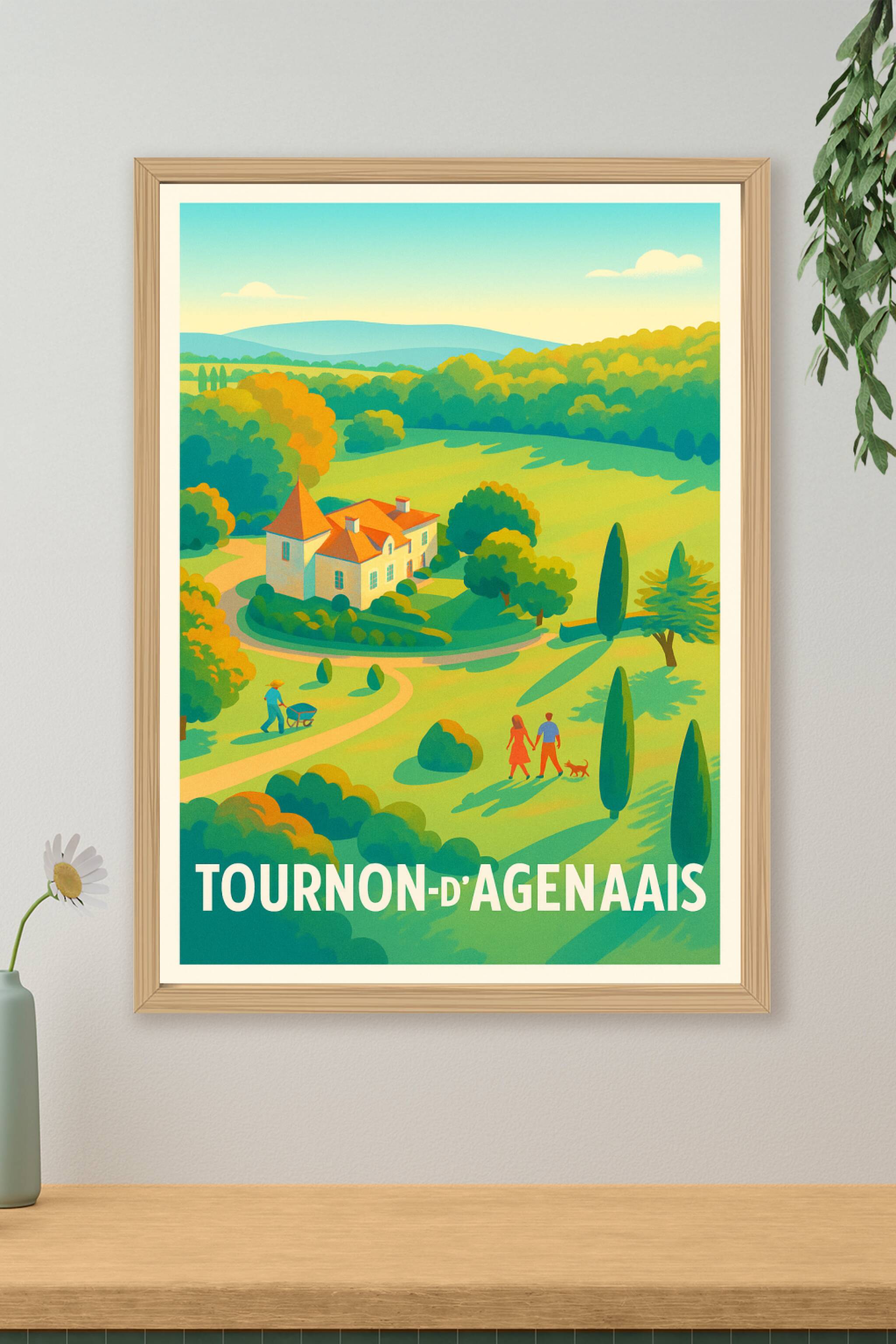 Affiche de Tournon-d'Agenais - Havre de paix et nature préservée