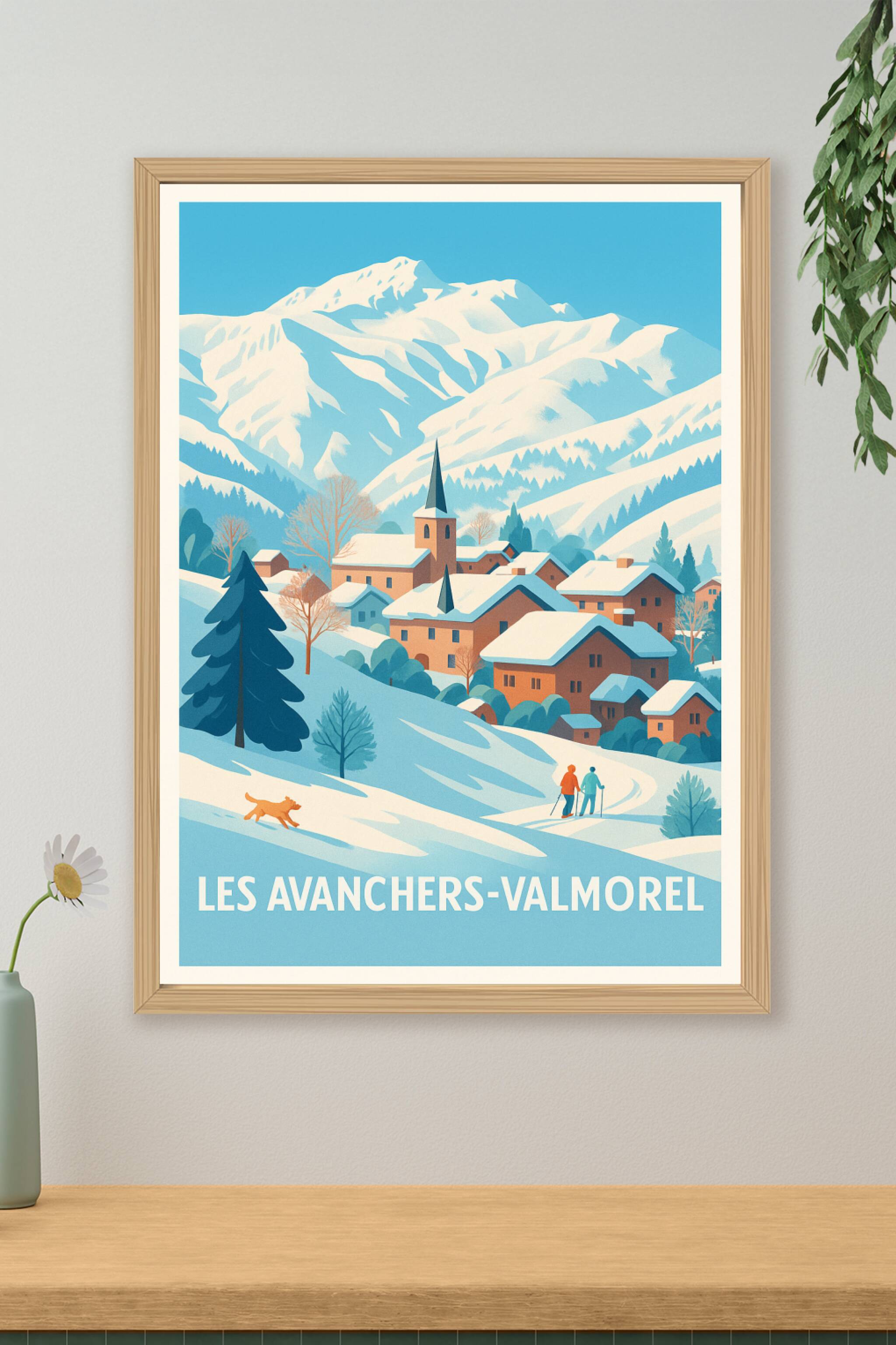 Affiche de Les Avanchers-Valmorel - Charme hivernal en montagne