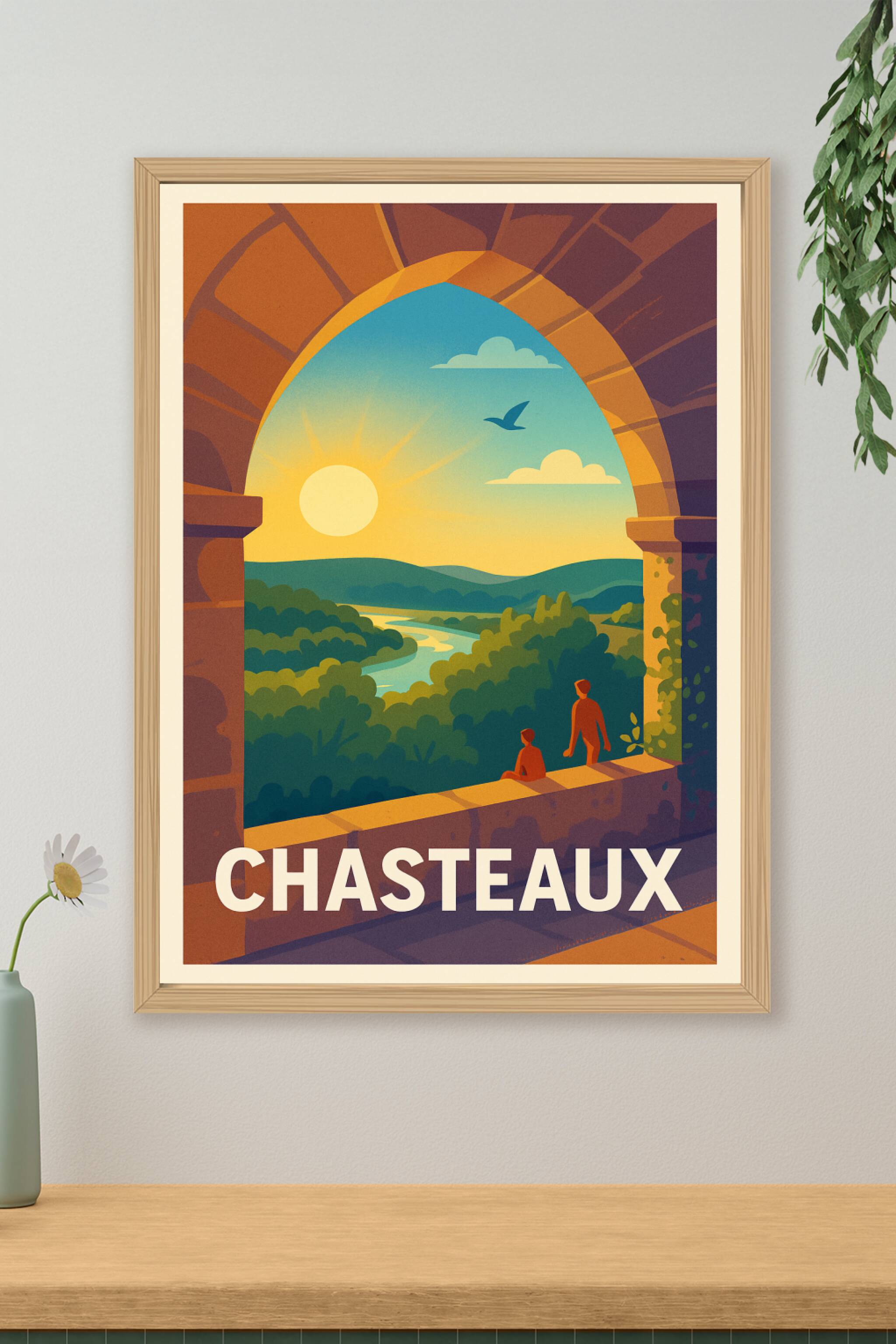 Affiche de Chasteaux - Évasion et sérénité au lever du soleil